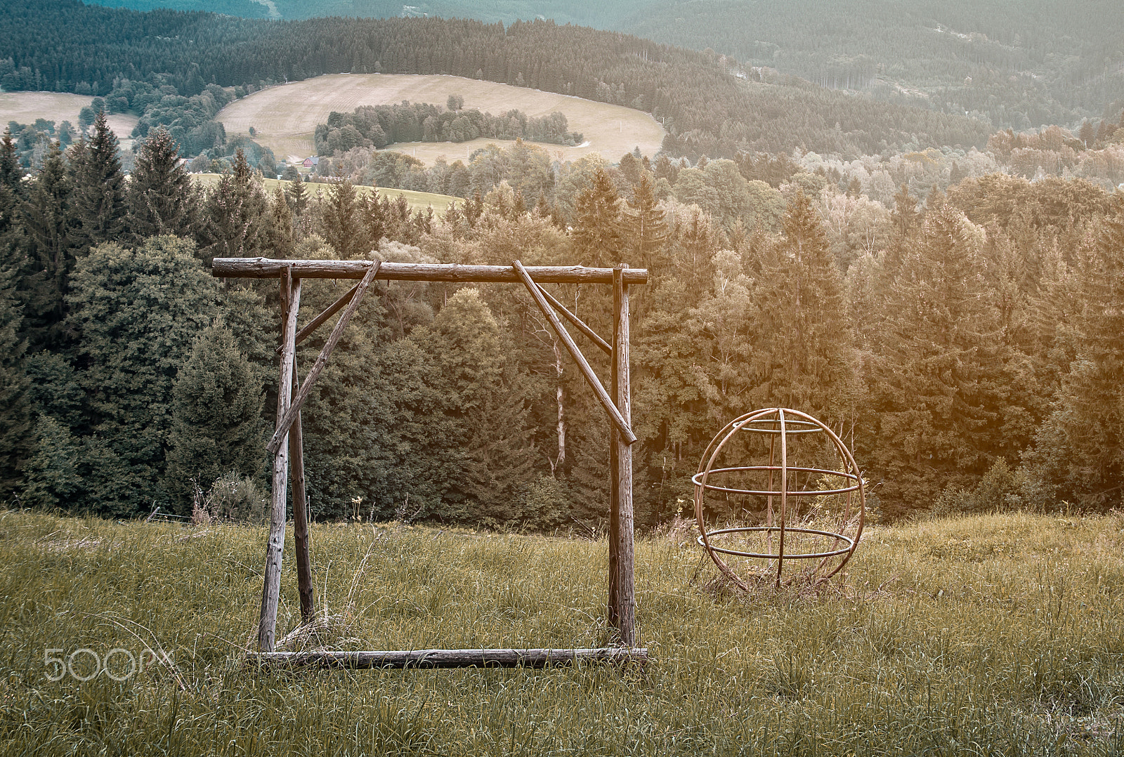 Olympus OM-D E-M5 sample photo. Dreamy nostalgic bandoned playground photography