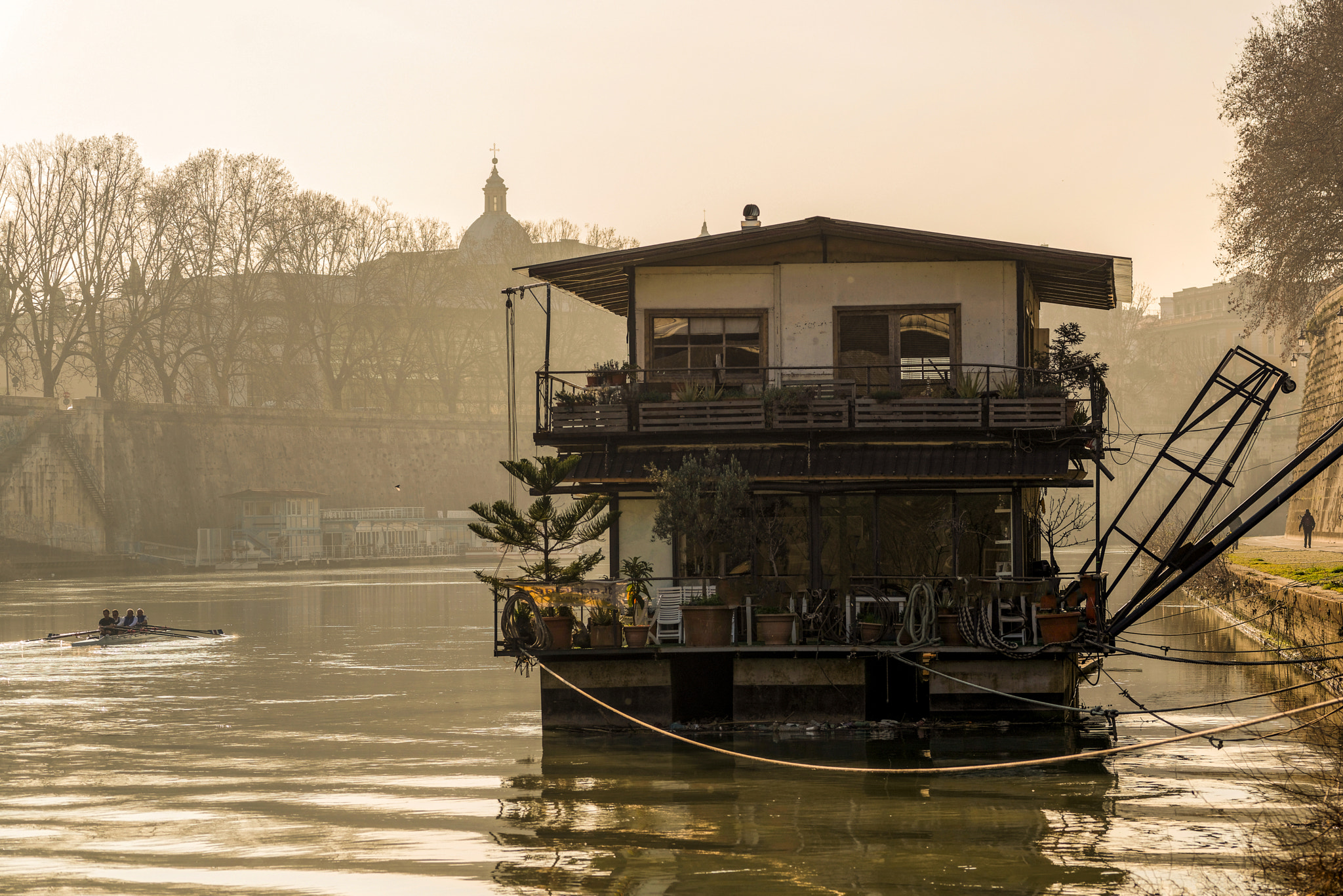 Sigma 105mm F2.8 EX DG OS HSM sample photo. Floating house photography