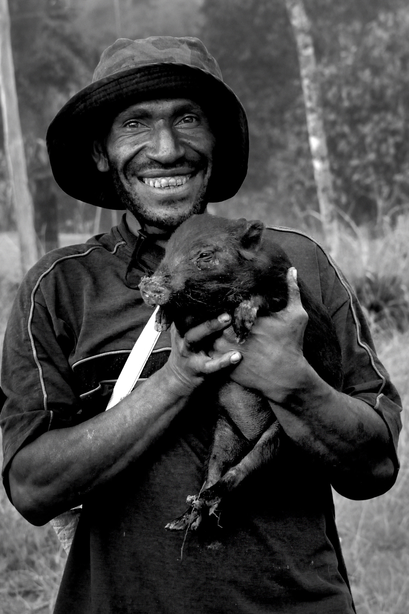 Nikon D200 sample photo. Lucky man  b&w photography