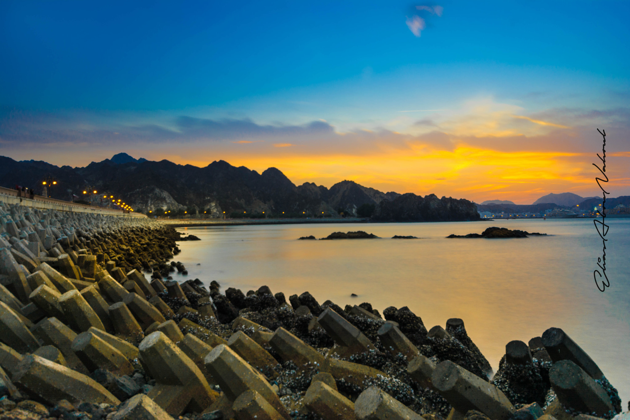 Sigma 10-20mm F4-5.6 EX DC HSM sample photo. Mutrah sunset photography