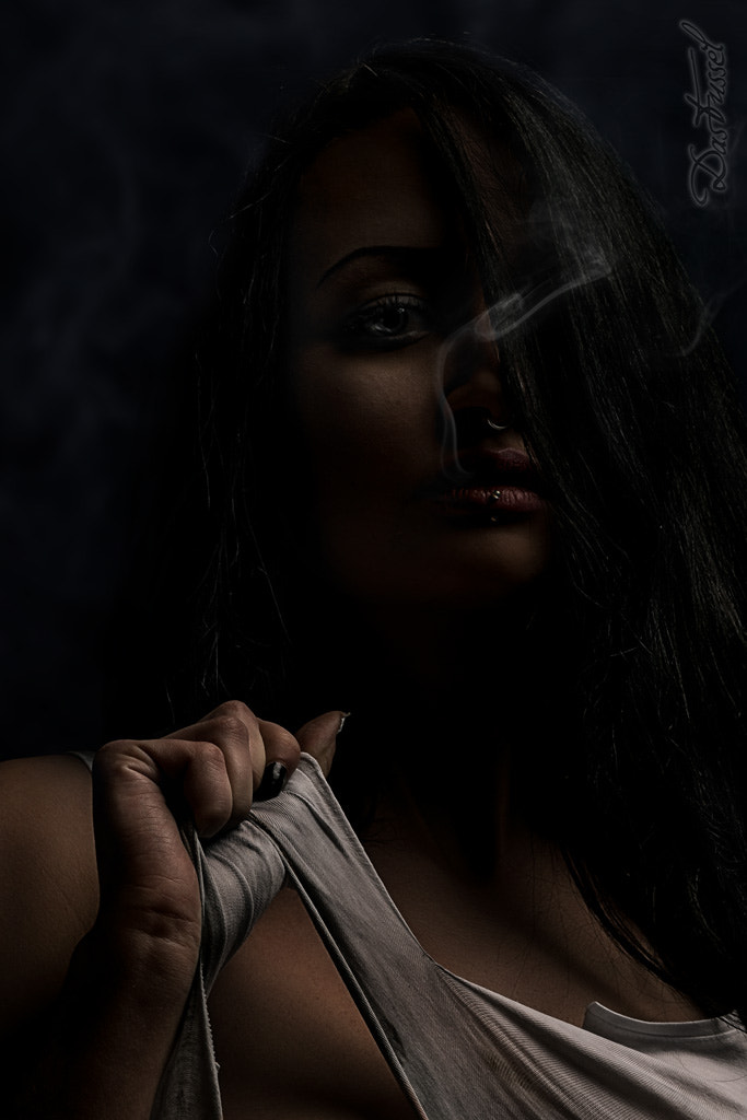 Nikon D800 sample photo. Tarantula smoking portrait photography