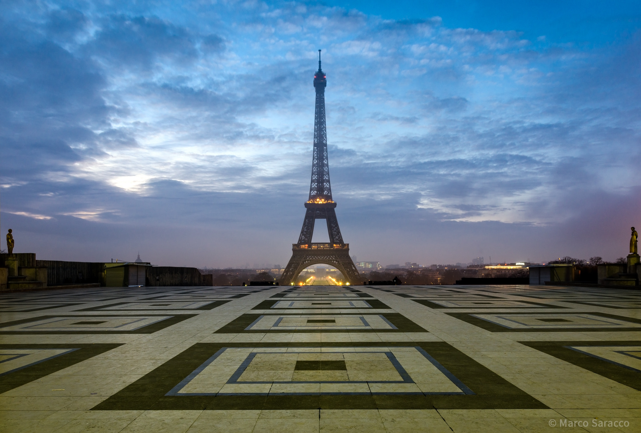 Nikon D7000 sample photo. Paris tour eiffel from trocadero at morning twilight photography