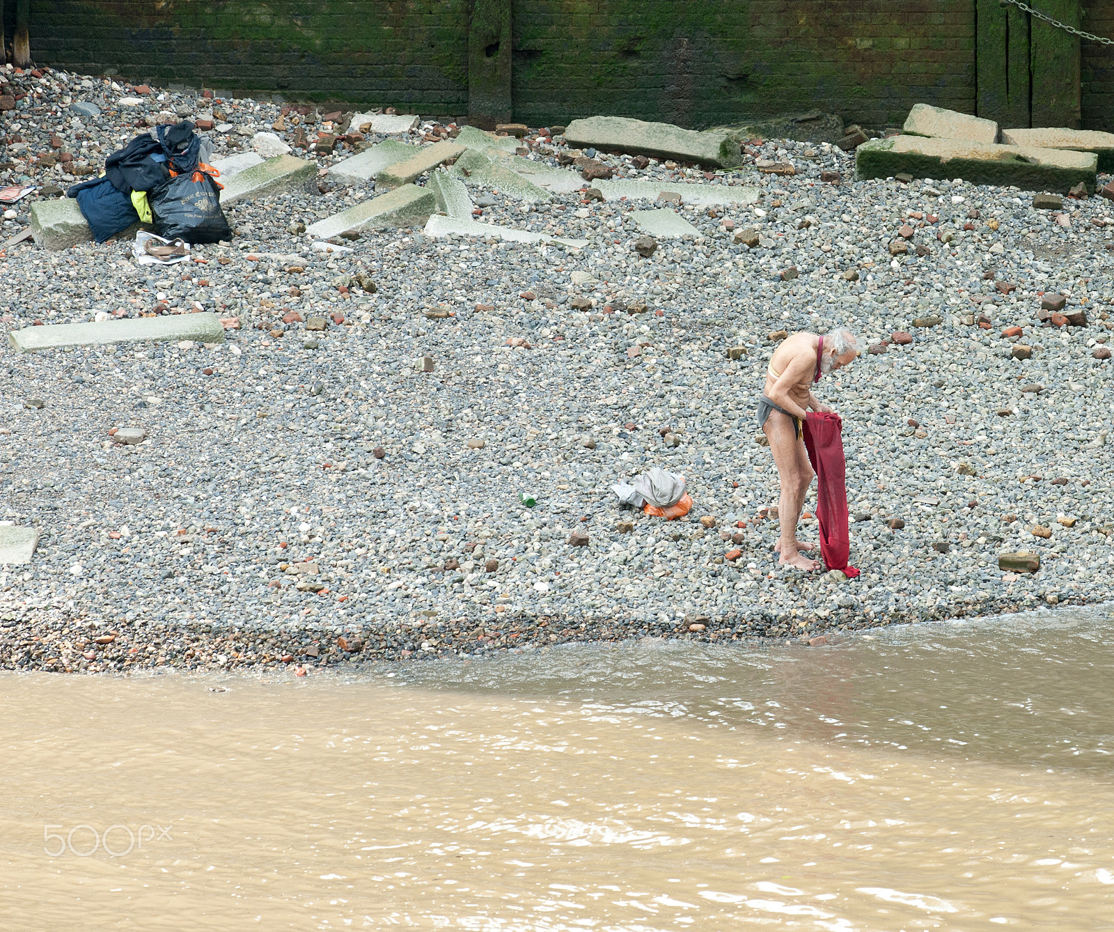 Nikon D200 sample photo. Bath in the river photography