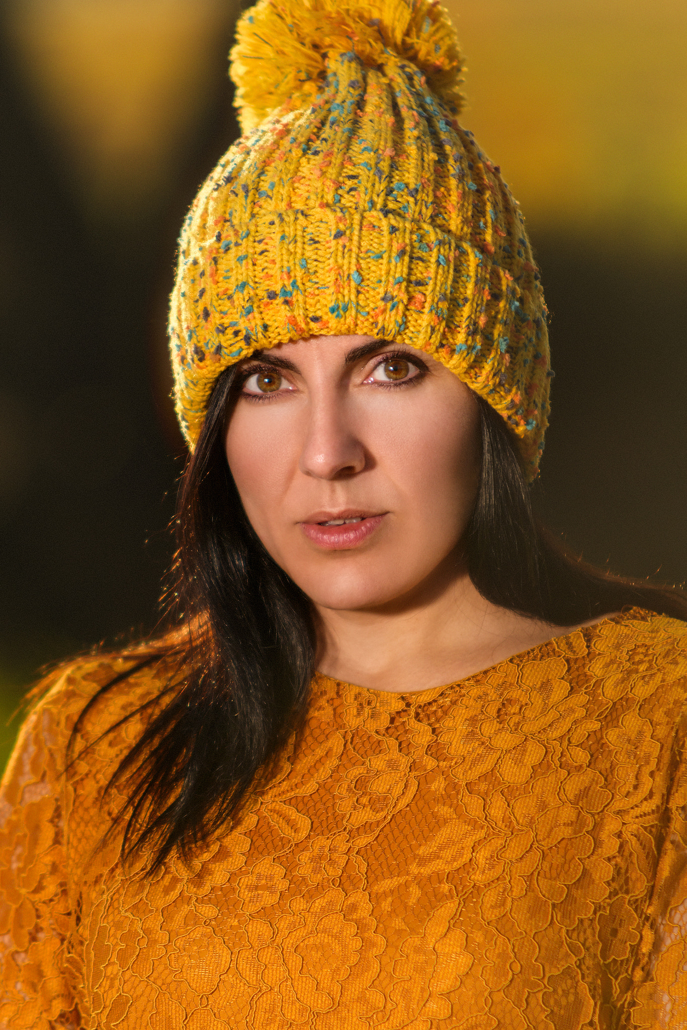 Nikon D500 sample photo. Pompon beanie girl photography