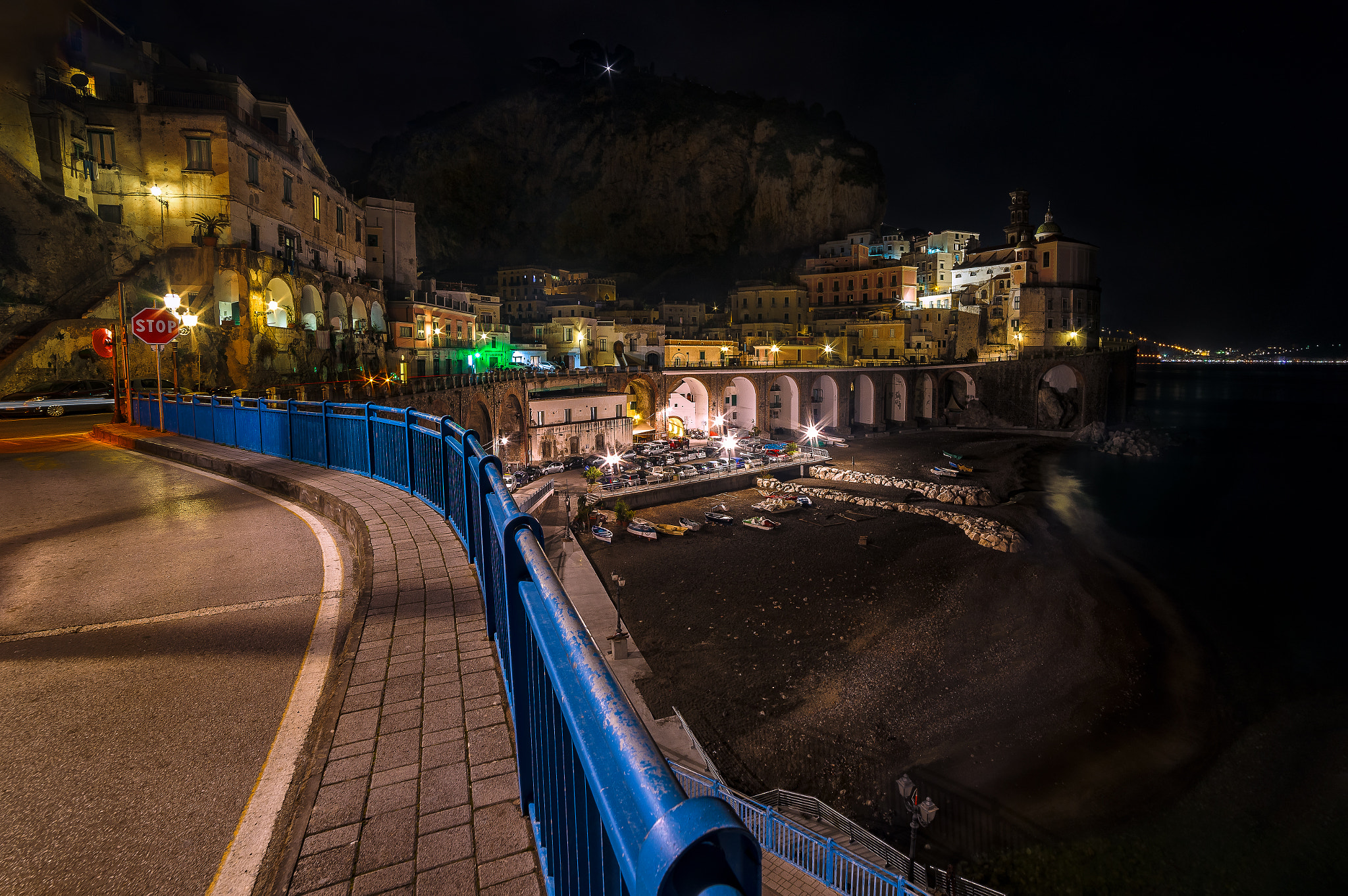 Samyang 14mm F2.8 ED AS IF UMC sample photo. Atrani night (sa) photography