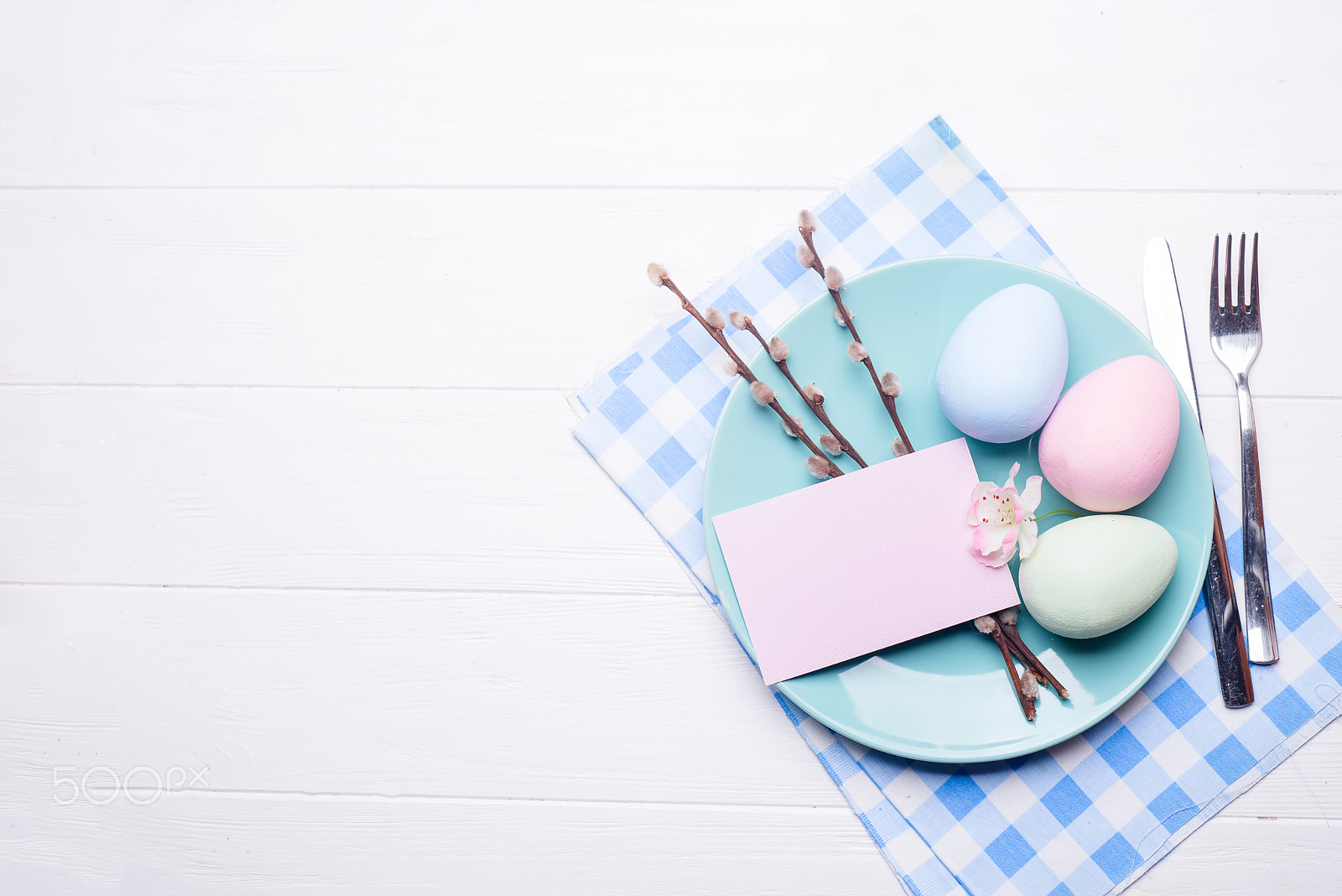 Nikon D610 + AF Nikkor 50mm f/1.8 sample photo. Easter table setting photography