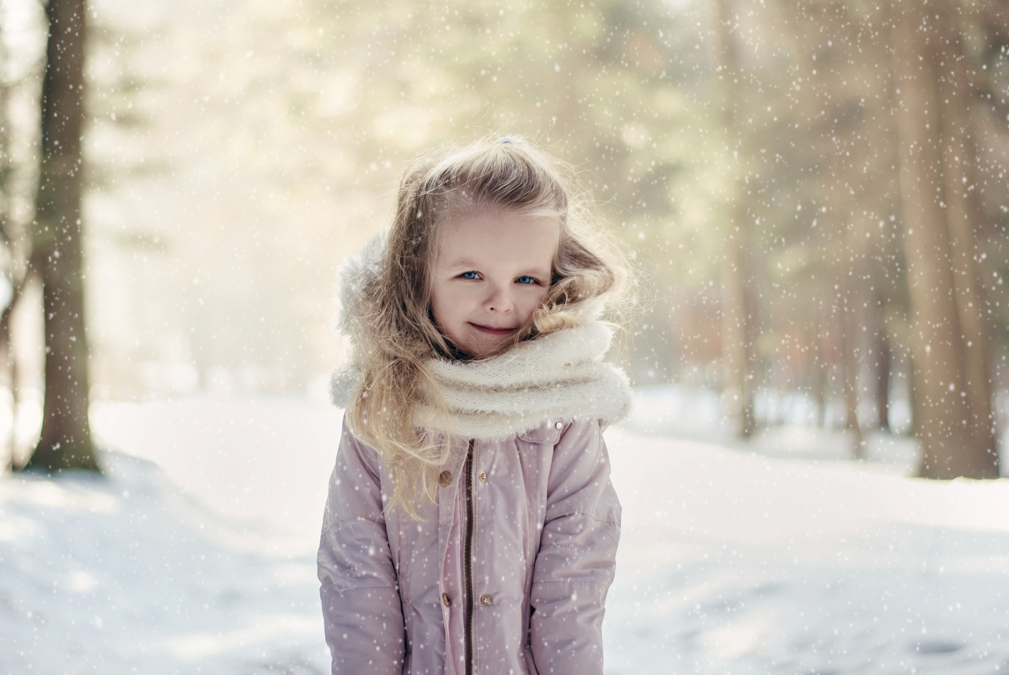 Nikon D3000 sample photo. Winter girl photography