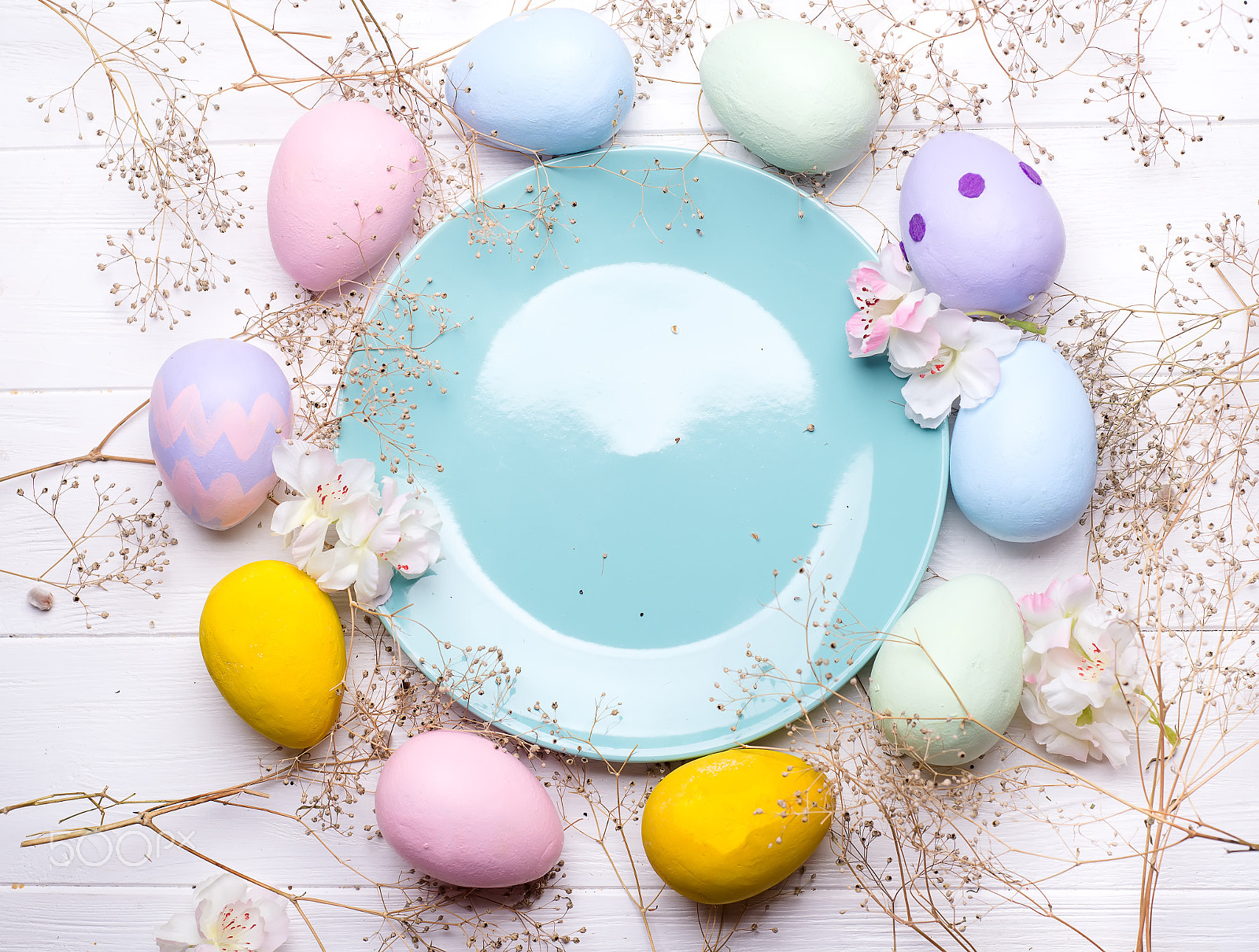 AF Nikkor 50mm f/1.8 sample photo. Pastel color easter eggs photography