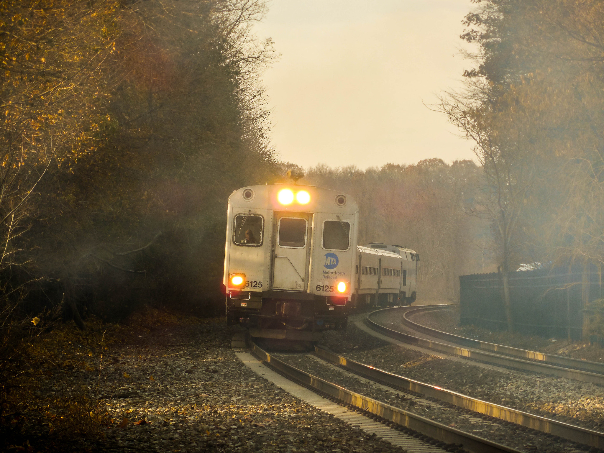 Nikon Coolpix L610 sample photo. Metro north arrives in smoky cold spring photography