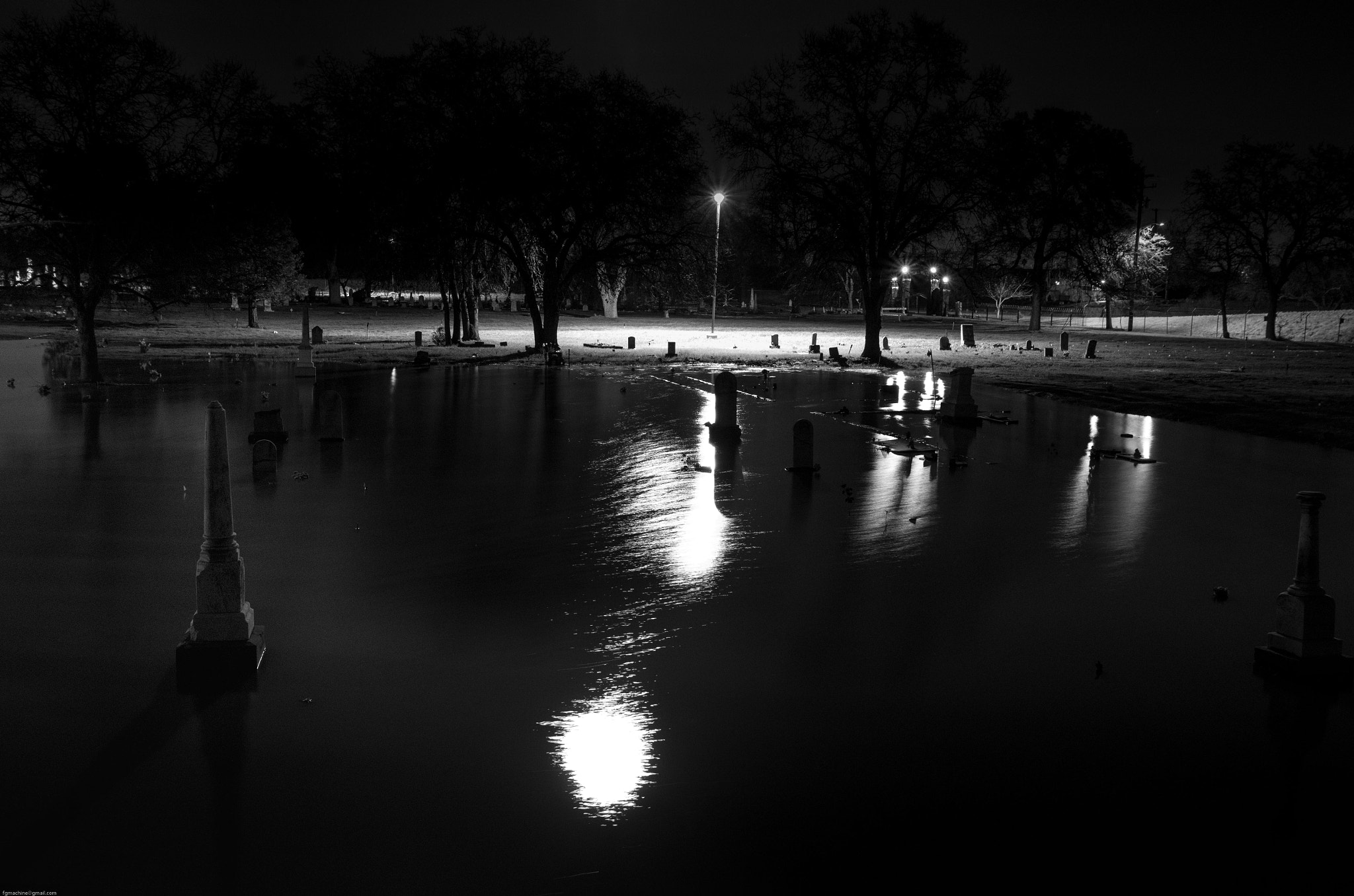Pentax K-50 sample photo. Flooded cemetary photography
