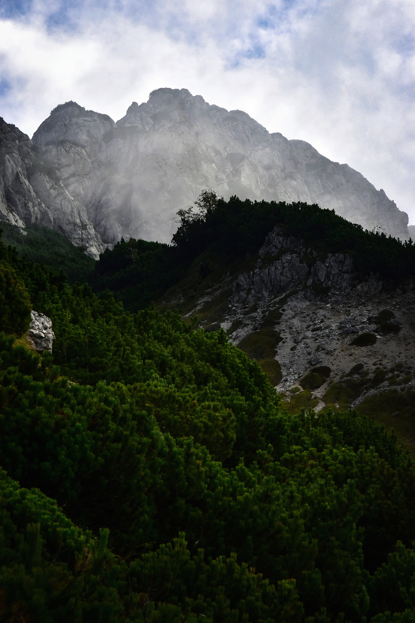 Nikon D5500 sample photo. Peak shrouded in mist photography