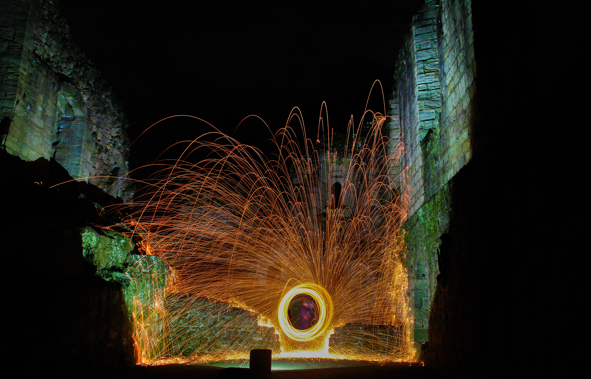 Pentax K20D sample photo. Bright sparks dark castle  photography