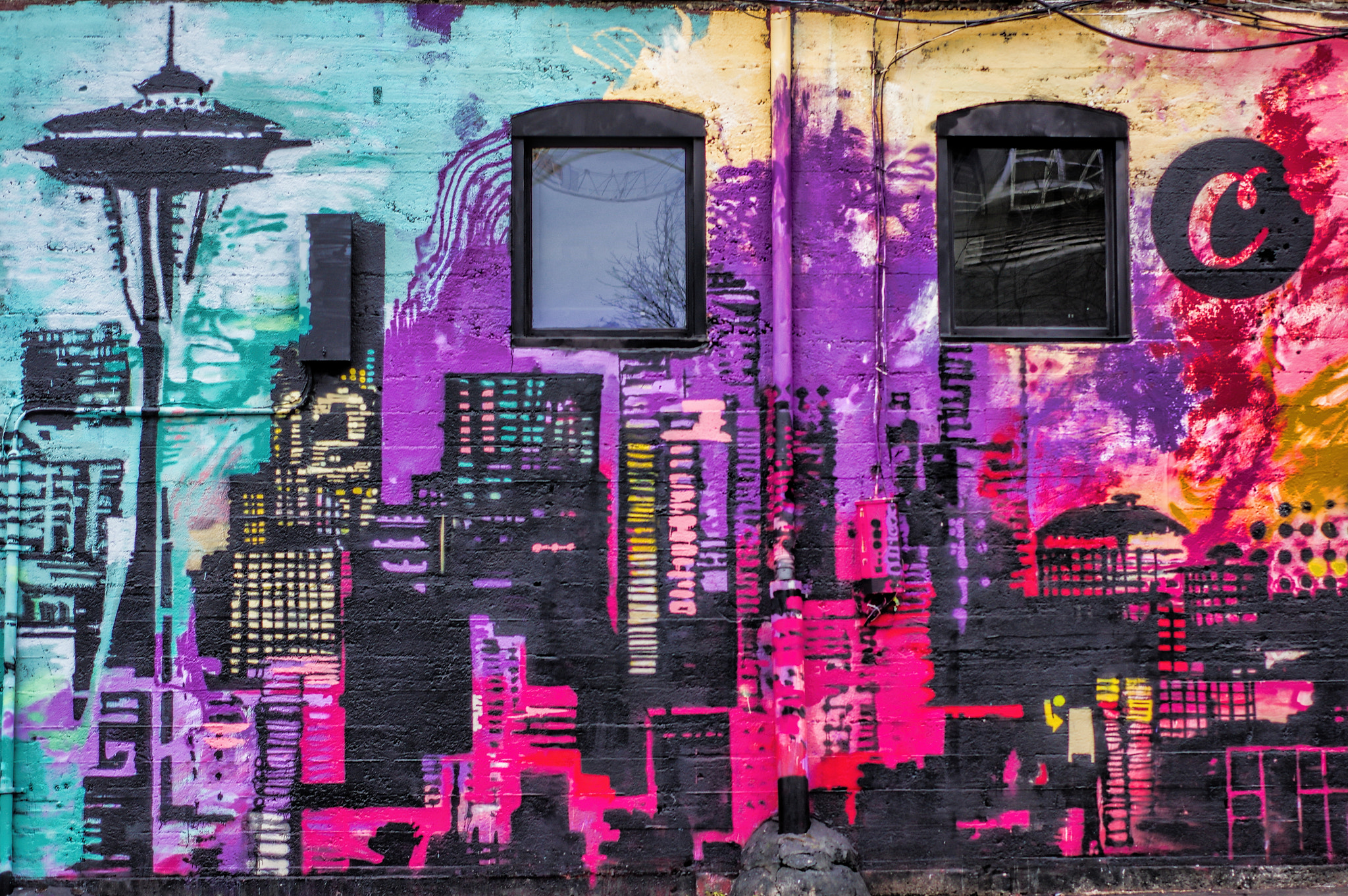 Pentax K-3 II sample photo. Seattle mural photography