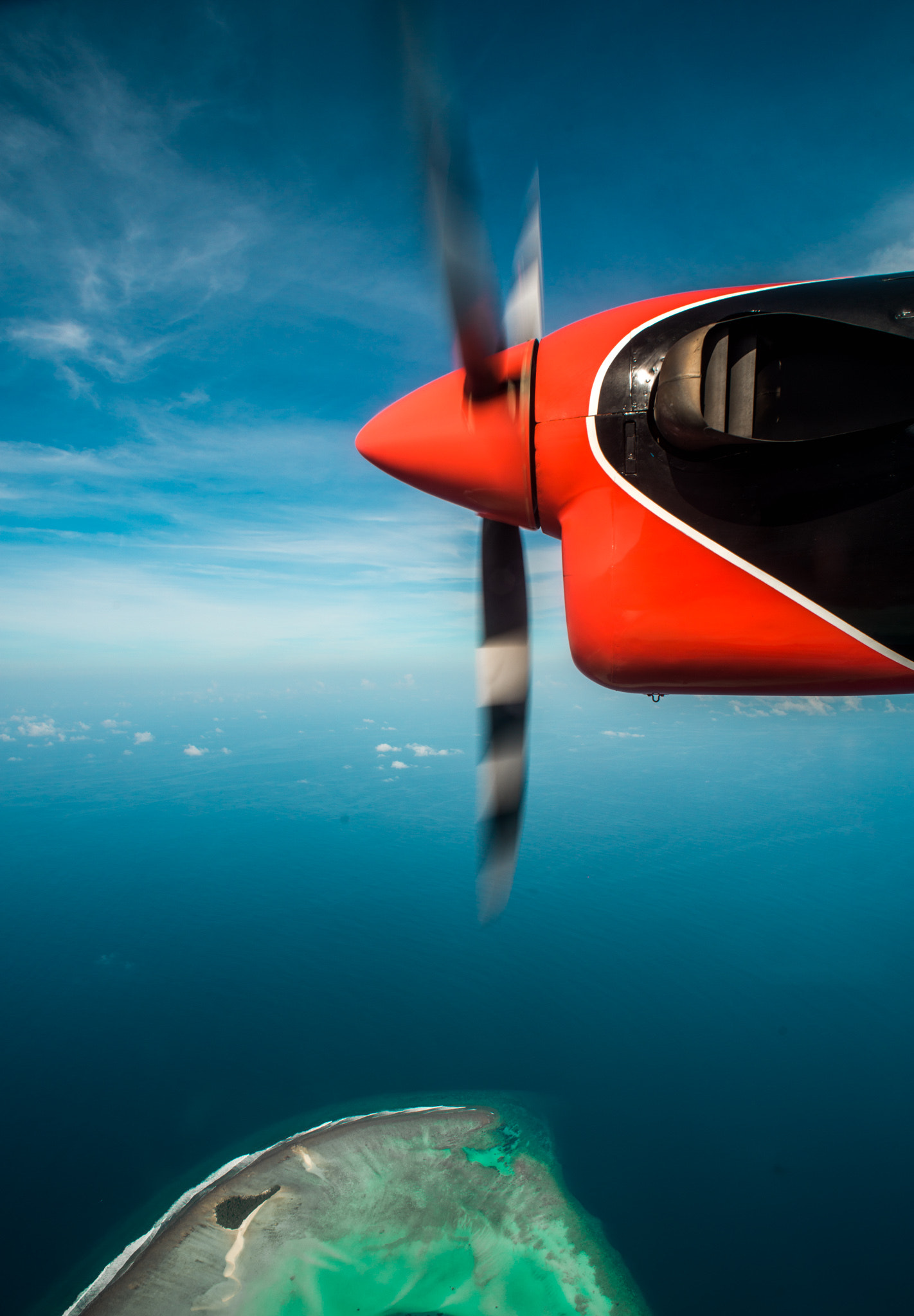 Nikon D800E sample photo. Seaplane flying over the island of maldives photography