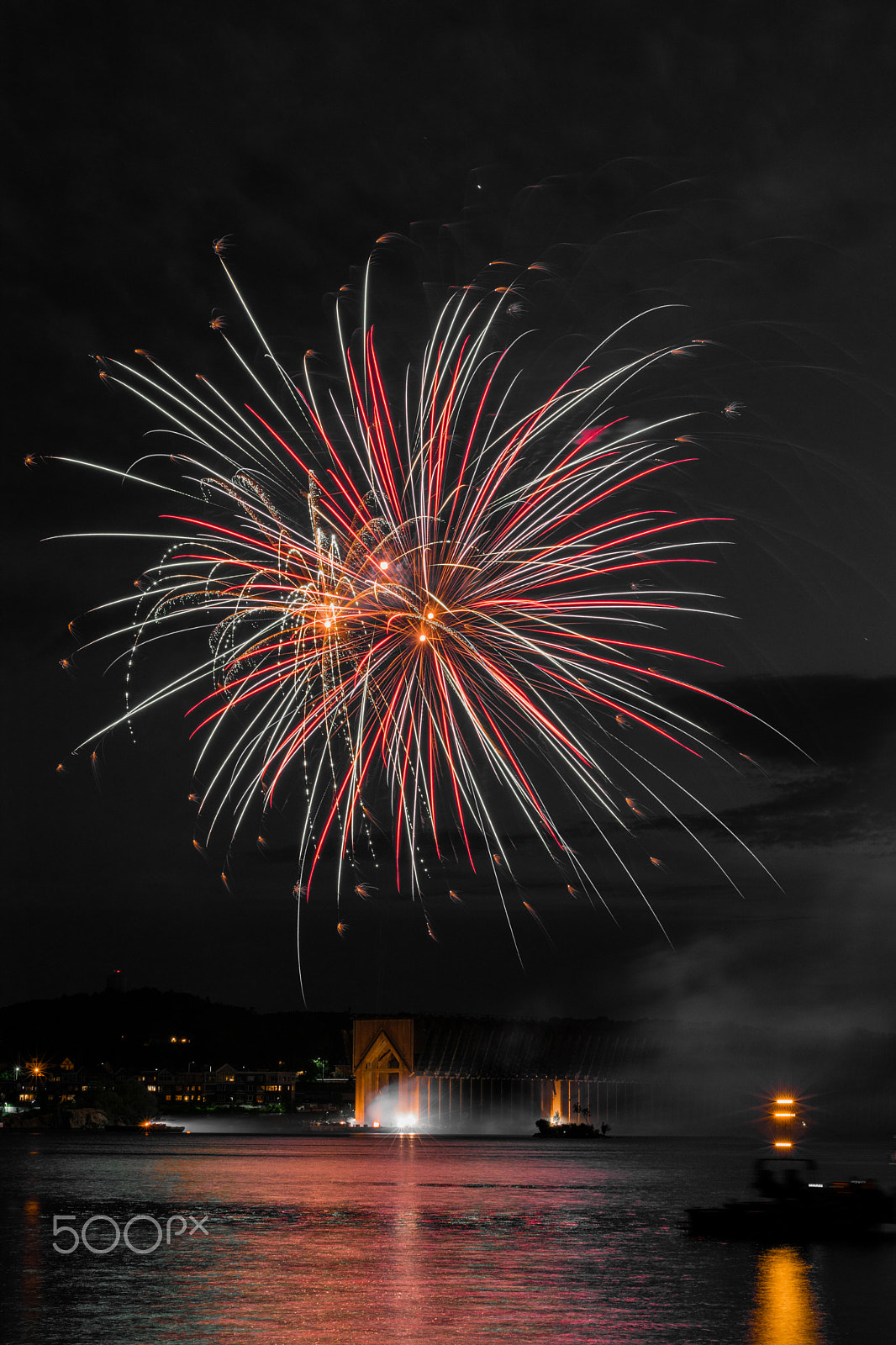 Nikon D3300 + Nikon AF Nikkor 50mm F1.8D sample photo. Marquette, mi fireworks photography