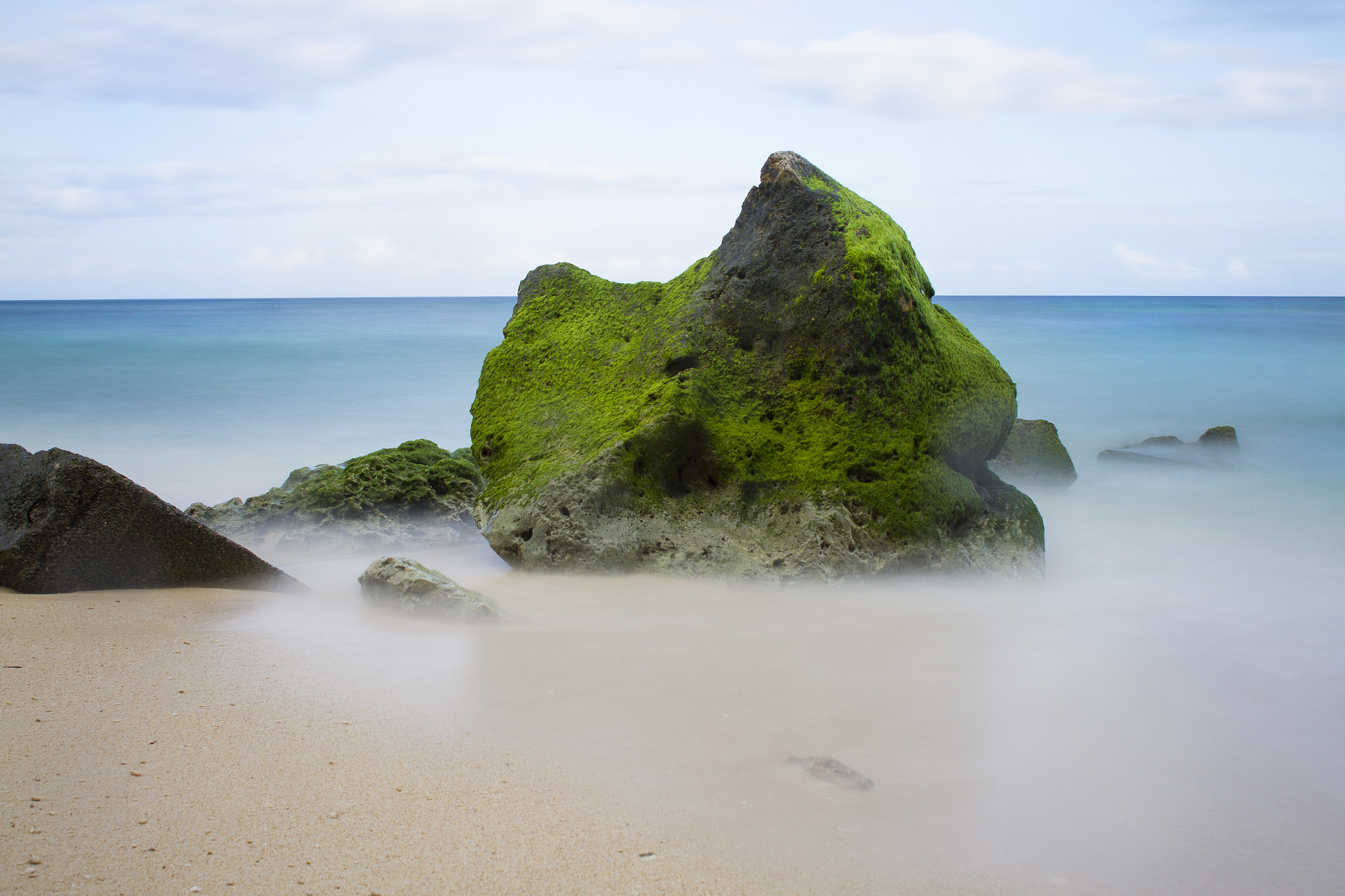 Canon EOS 7D + Canon EF 24mm F2.8 sample photo. Touch of green in a sea of blue photography