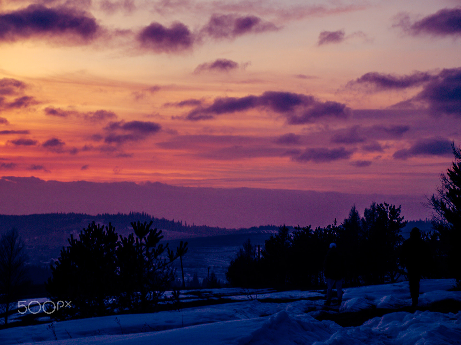 Olympus E-520 (EVOLT E-520) + OLYMPUS 14-42mm Lens sample photo. Sunset at brezová (levoča mountains, slovakia) photography