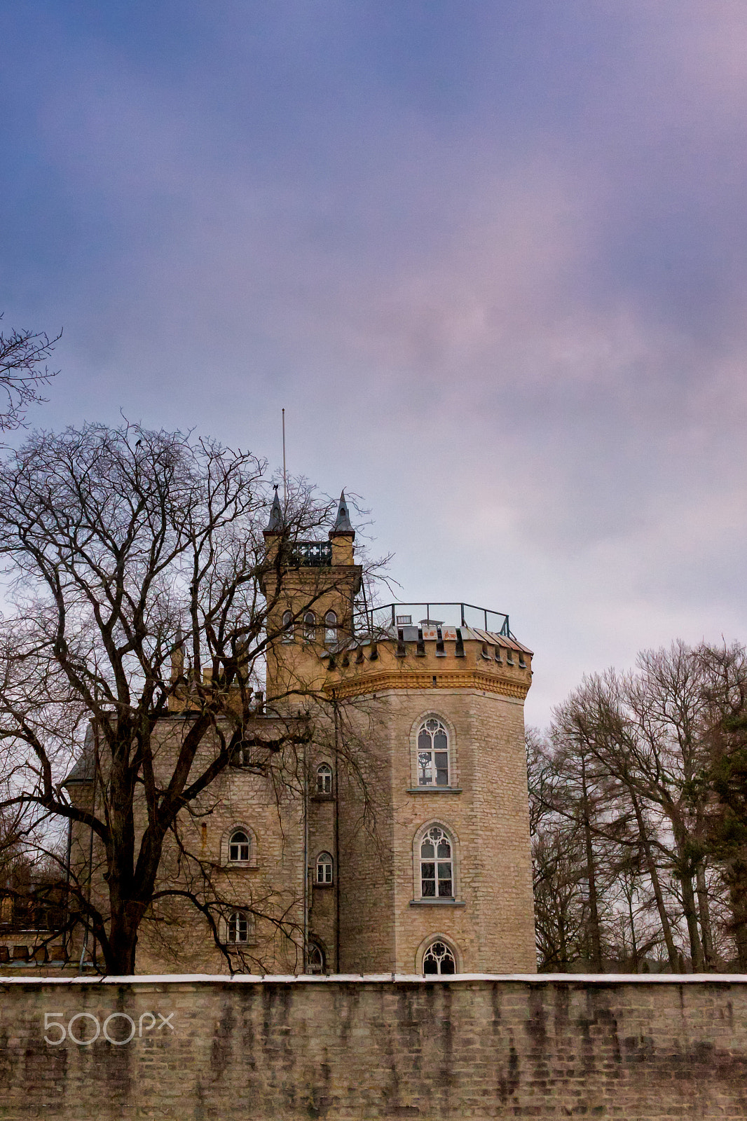 Canon EF-S 24mm F2.8 STM sample photo. Castle behind a wall photography