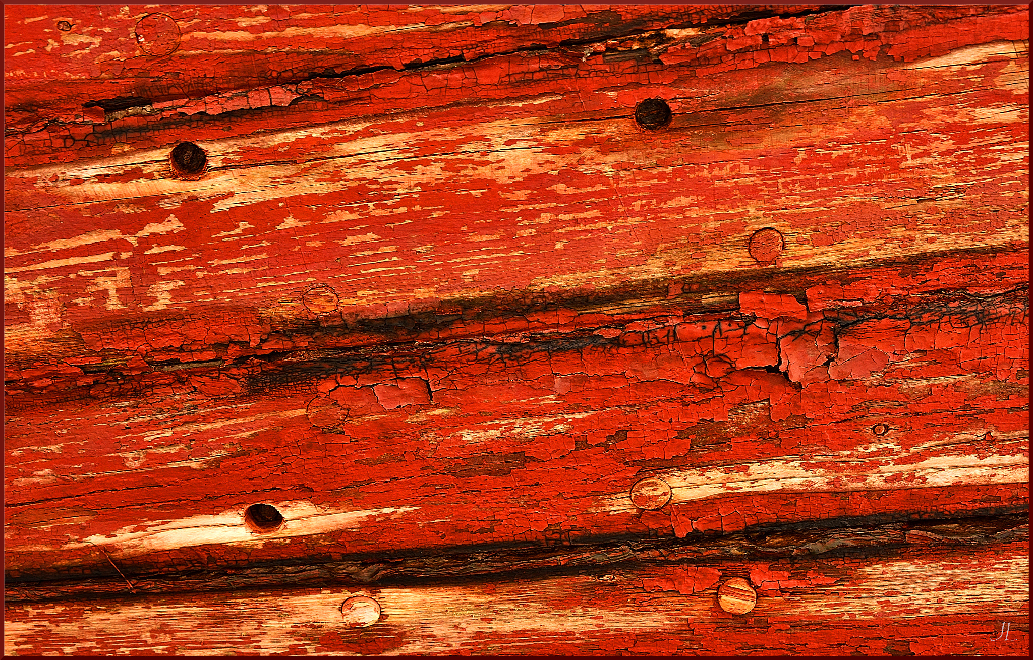 Nikon D810 sample photo. Detail boat hull needing paint w sig for web dsc photography