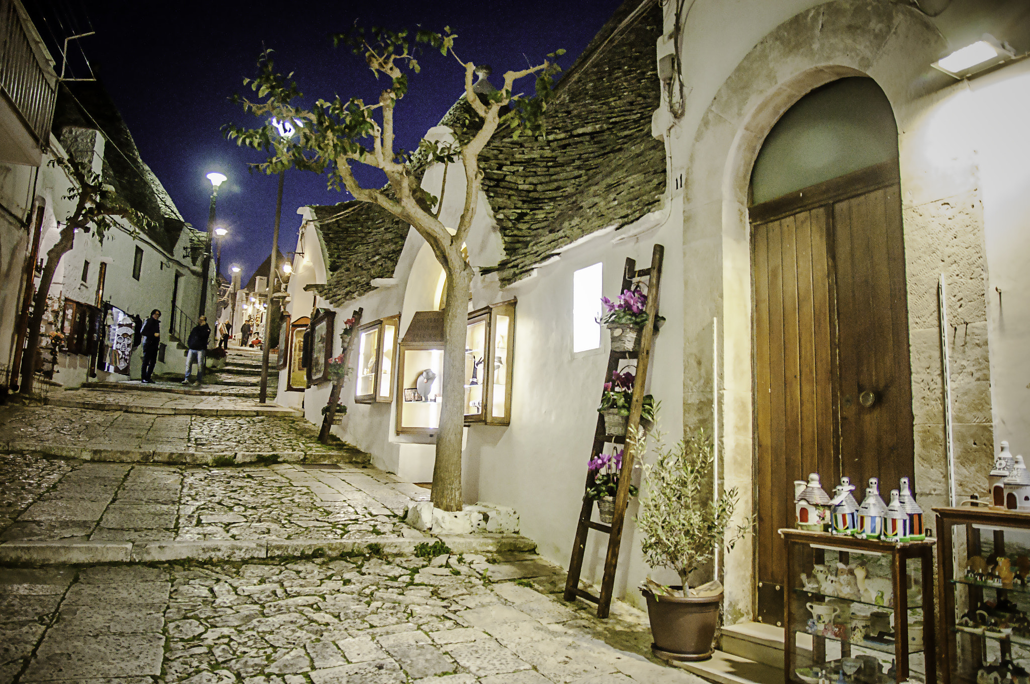 Sigma 17-50mm F2.8 EX DC OS HSM sample photo. Alberobello night city photography