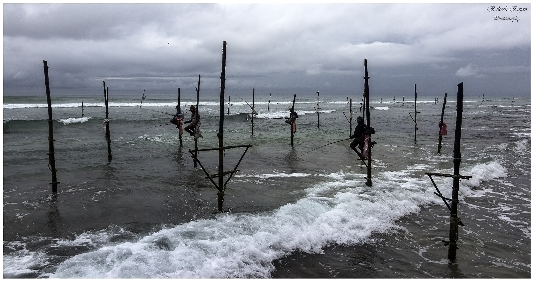 Canon EOS 600D (Rebel EOS T3i / EOS Kiss X5) sample photo. Stilt fishing under stormy skies photography