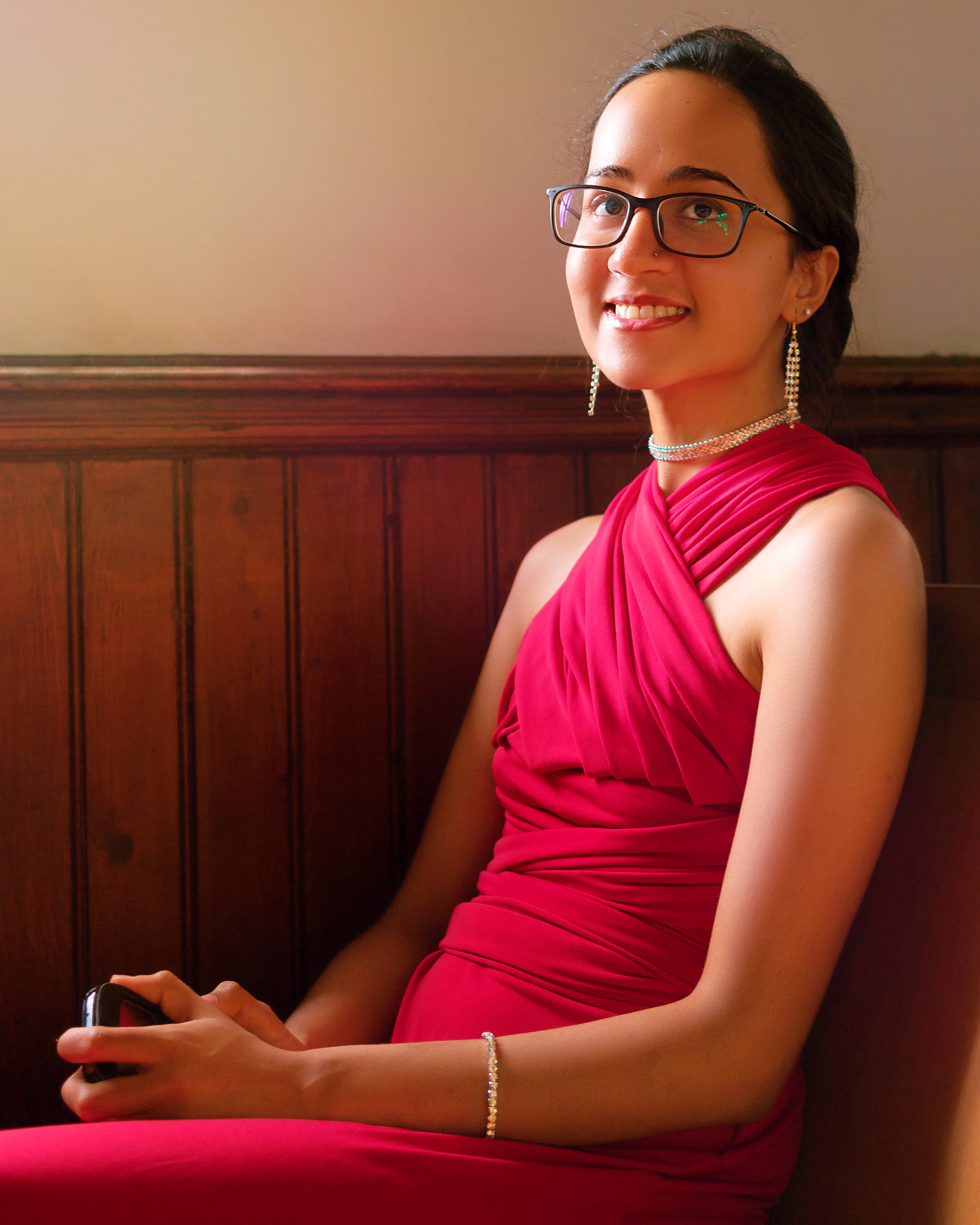 Samsung NX 30mm F2 Pancake sample photo. Lady in the red dress photography