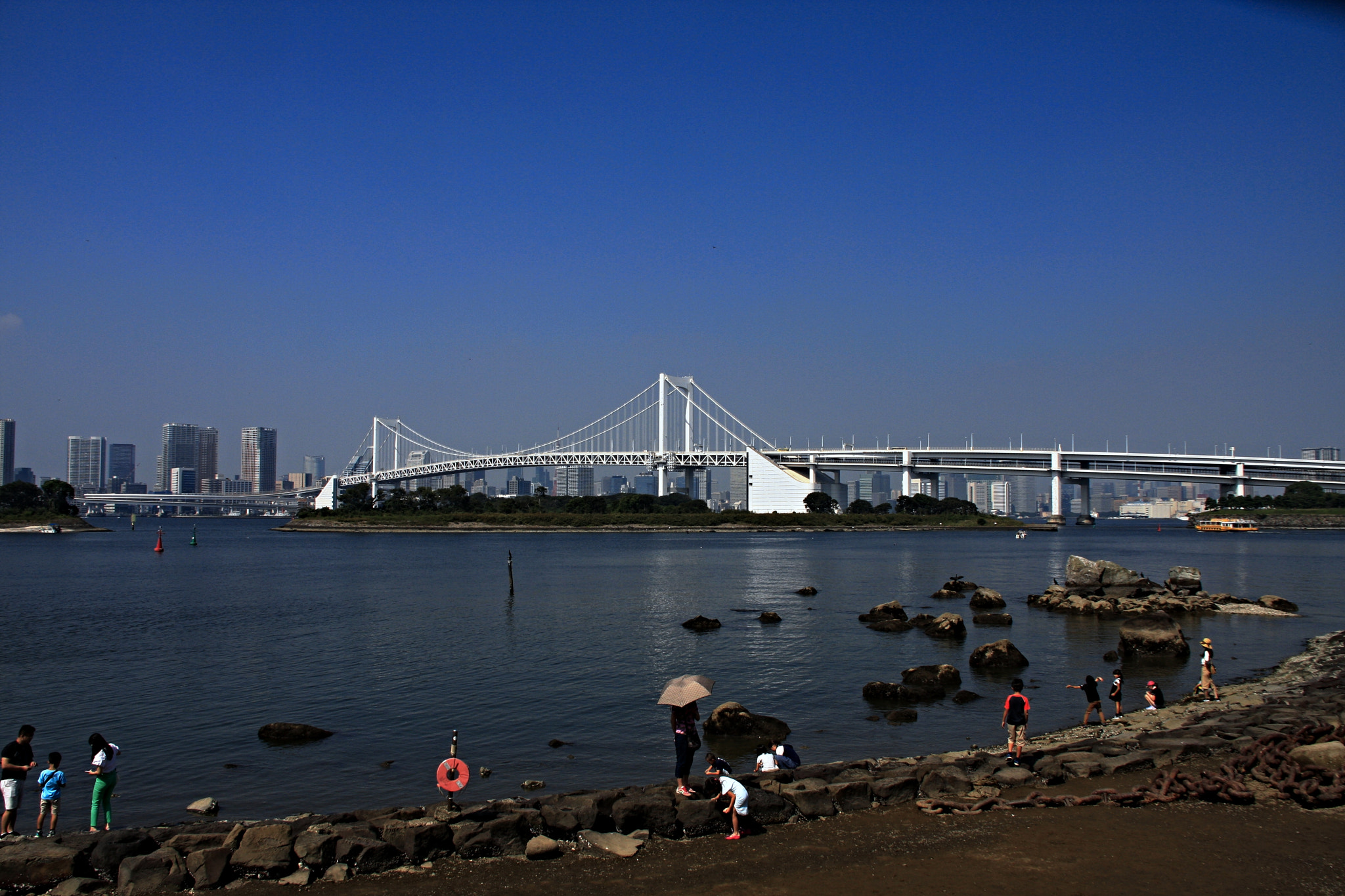 Canon EOS 40D sample photo. Rainbow bridge　お台場 photography