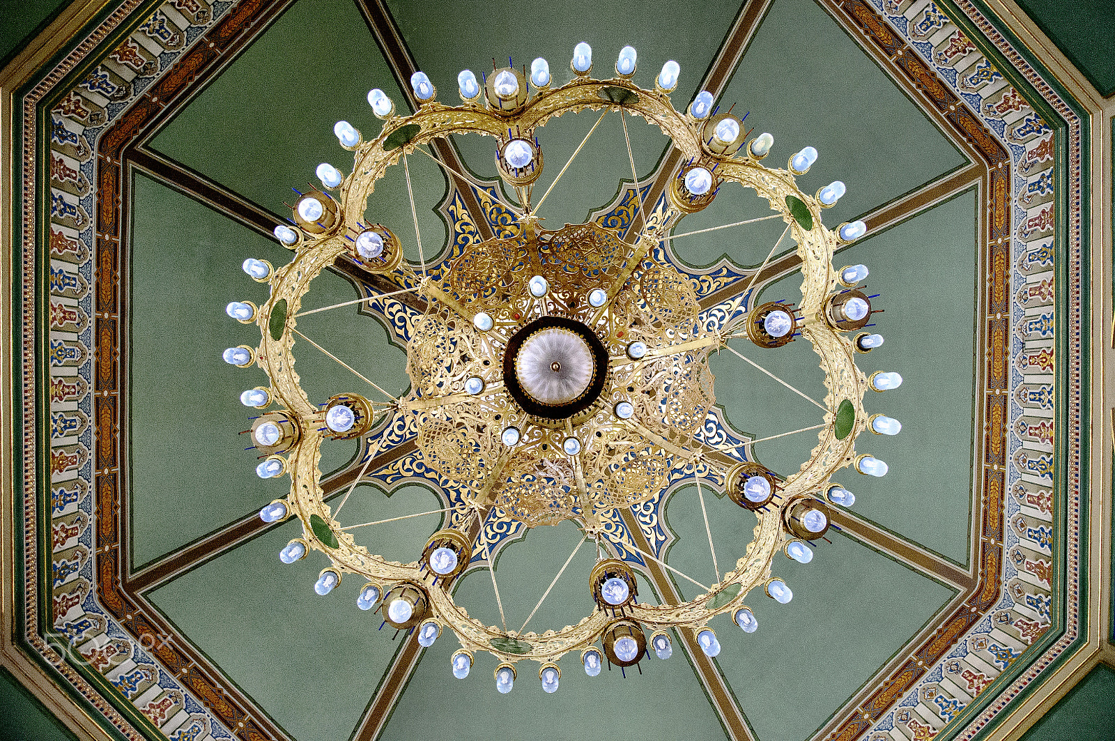 Nikon D300 sample photo. Geometric composition. ceiling light. photography