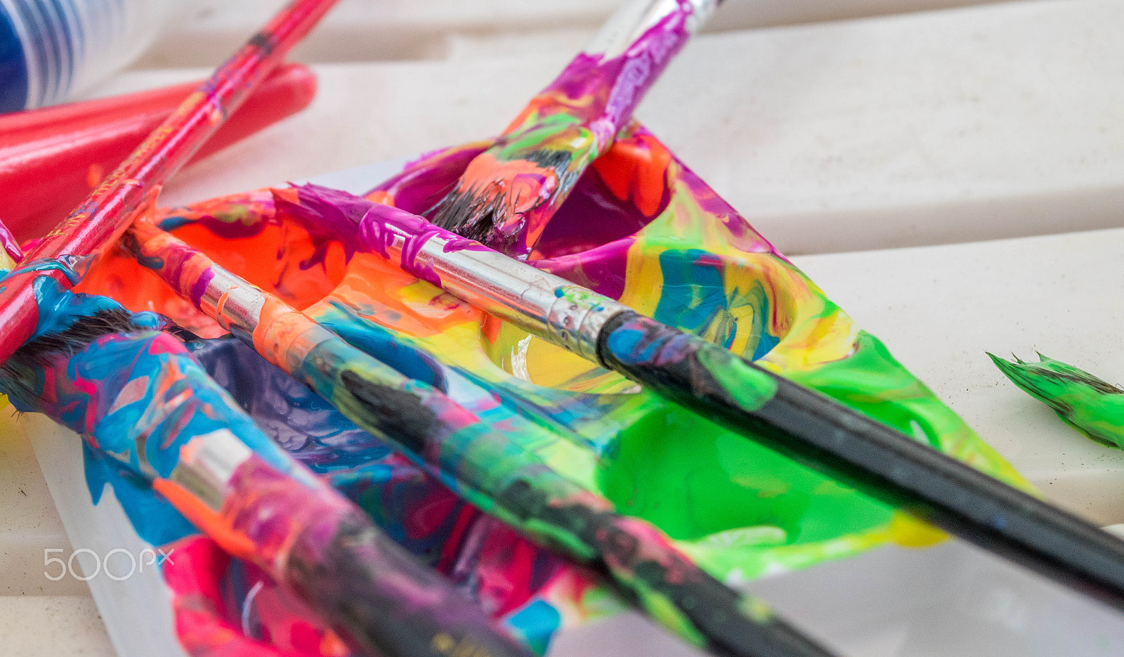 Nikon D5500 sample photo. My daughters paints photography