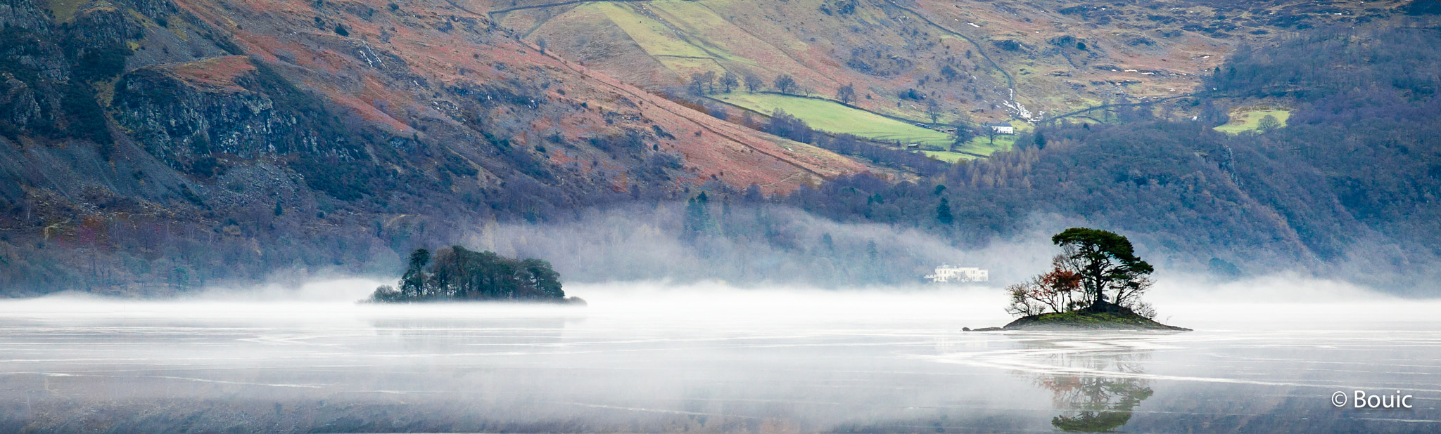 Leica M9 + Elmarit-M 90mm f/2.8 sample photo. Derwent water morning mist photography