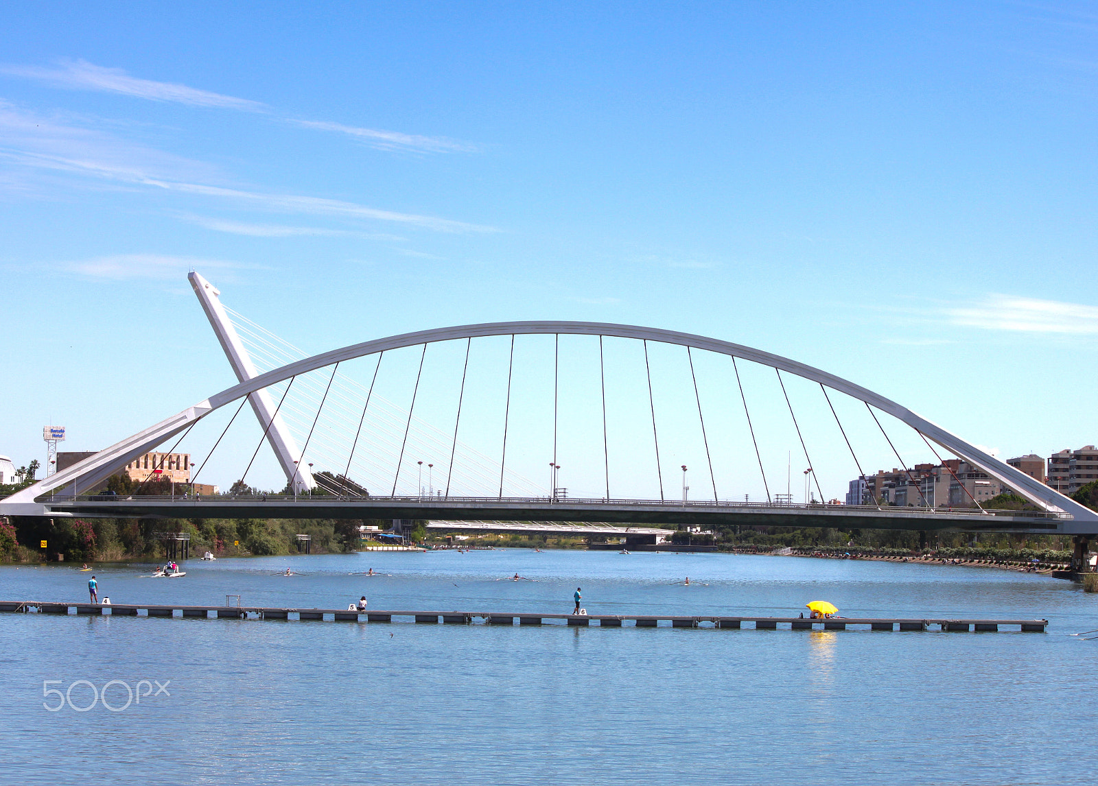 Canon EF-S 55-250mm F4-5.6 IS sample photo. Puente de la barqueta. barqueta bridge. photography