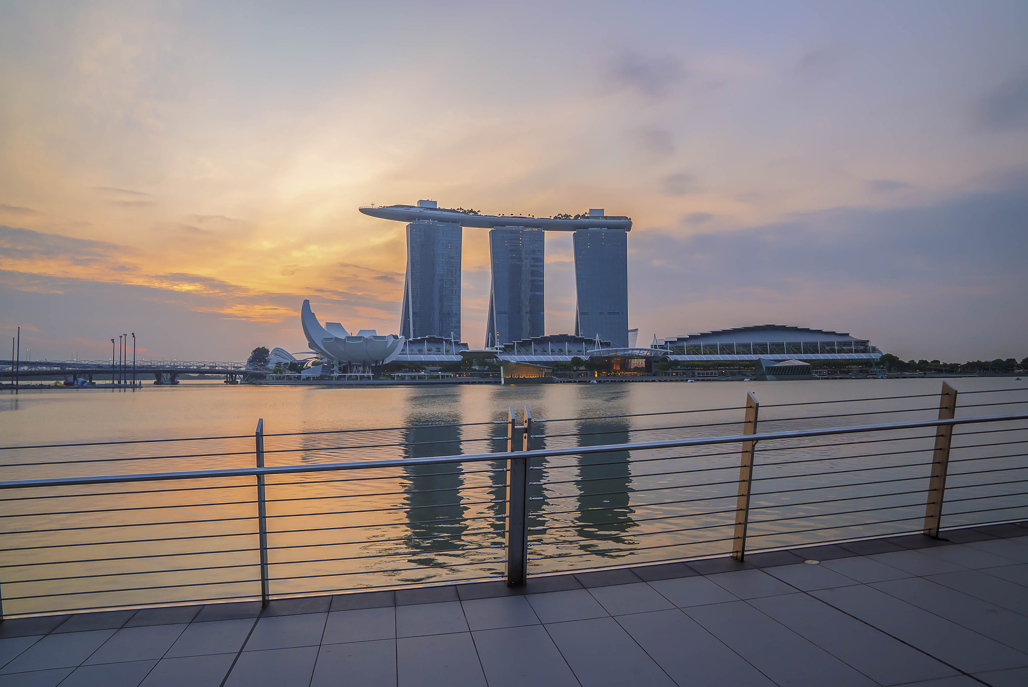 Sony a7S II sample photo. Singapore landmark city skyline at sunrise photography