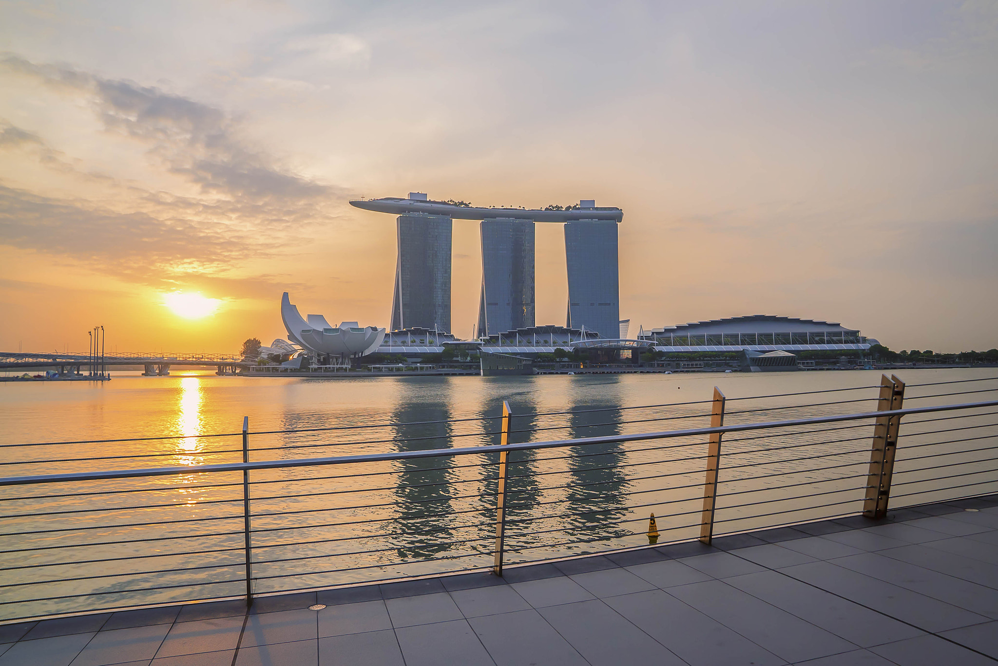 Sony a7S II sample photo. Singapore landmark city skyline at sunrise photography