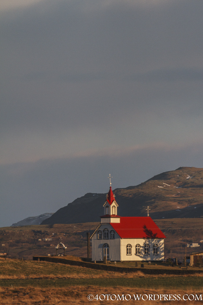 Canon EOS 7D + Tamron SP 70-300mm F4-5.6 Di VC USD sample photo. Church building, iceland photography