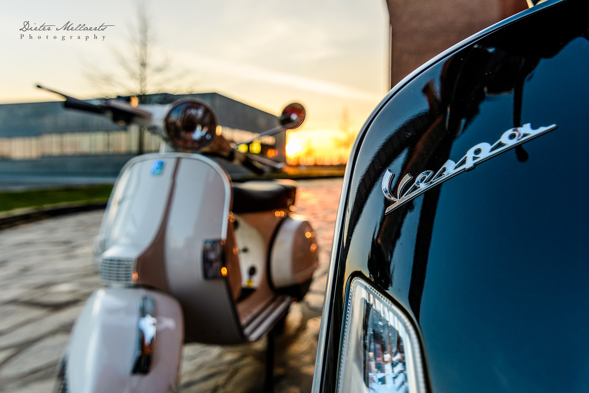 Nikon D500 sample photo. Vespa with a sunset photography