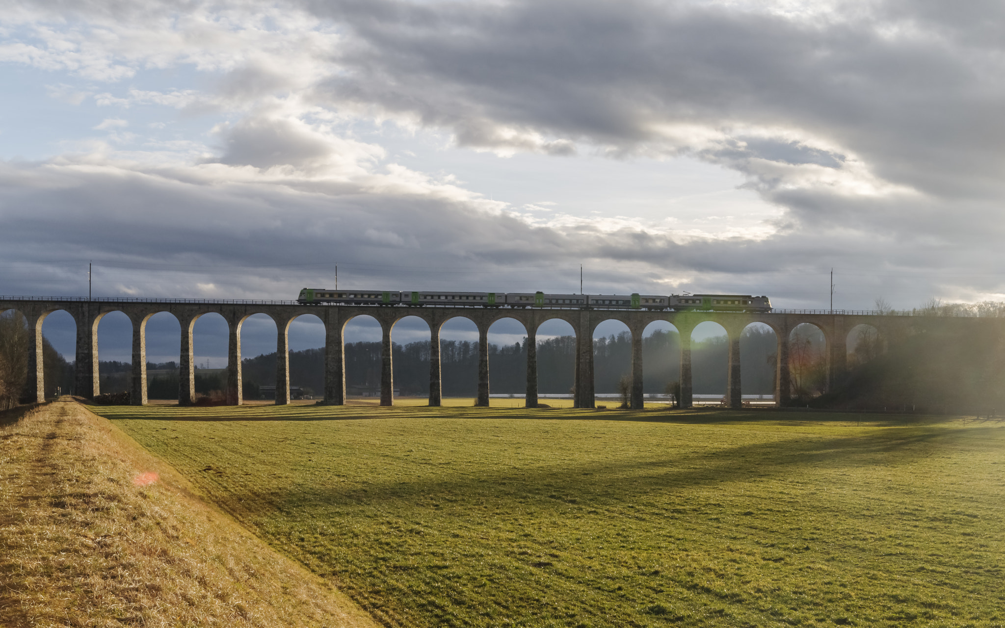 Pentax K-1 sample photo. The train on the bridge photography
