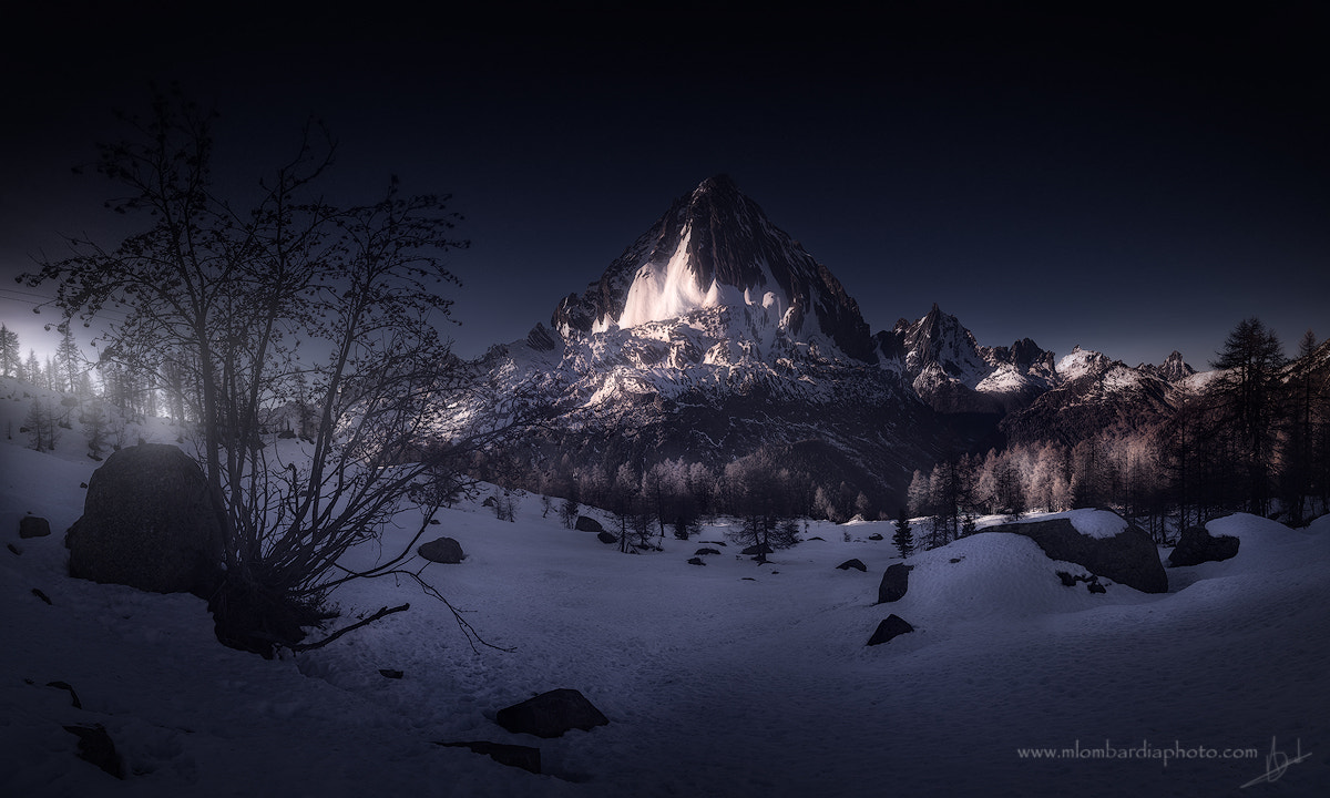 Sony a7R sample photo. Alpes in the dark photography