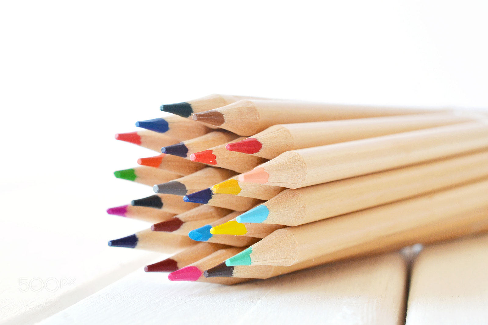 Nikon AF-S DX Micro Nikkor 40mm F2.8 sample photo. Colored pencils on white photography