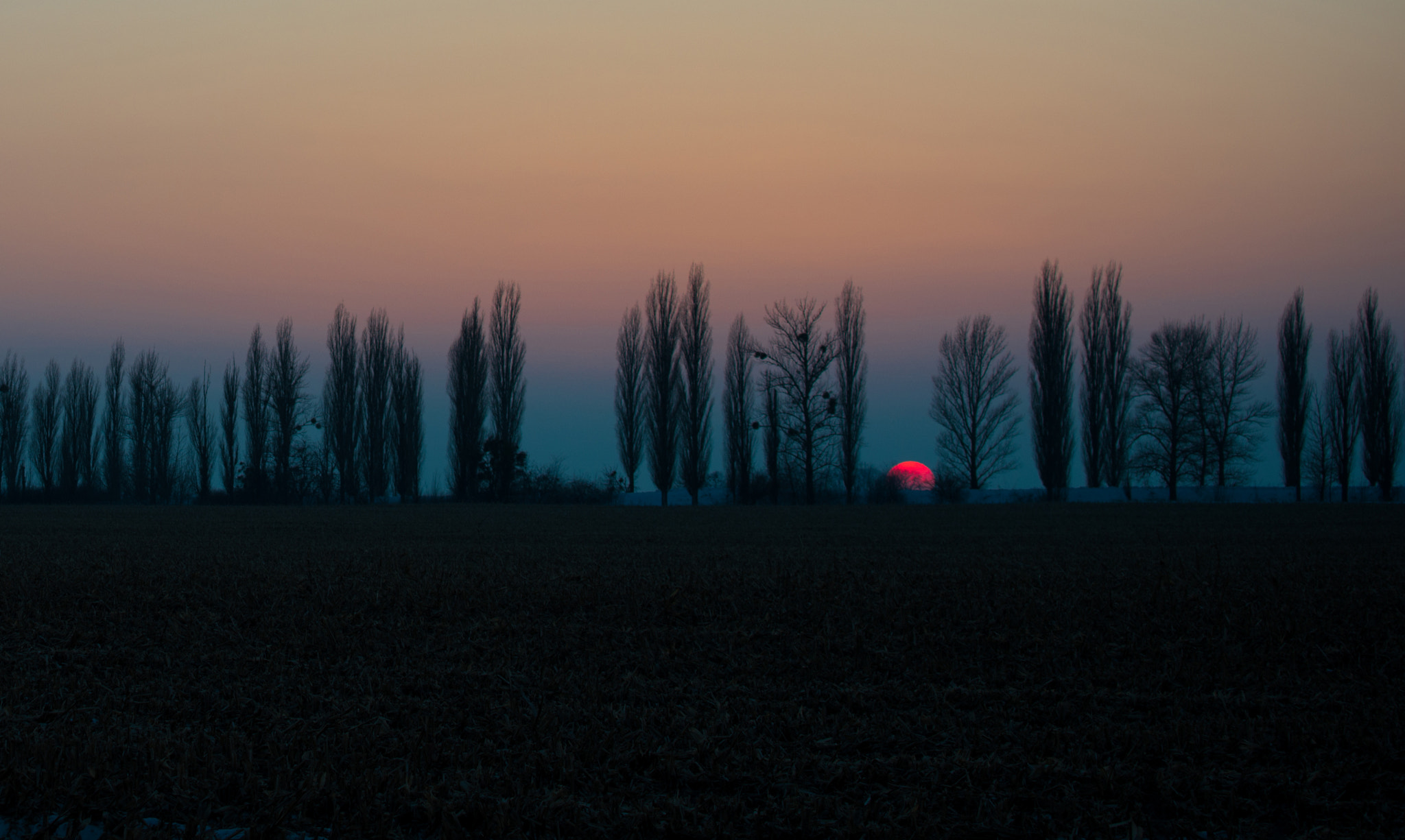 Nikon AF-S Nikkor 70-200mm F4G ED VR sample photo. Winter sunset photography
