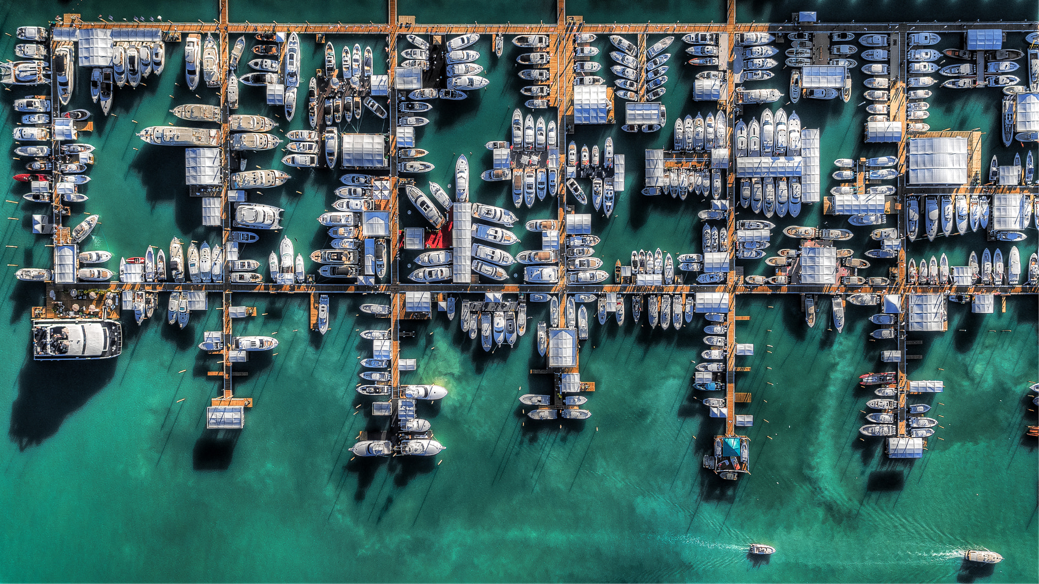 DJI FC550 sample photo. Miami boat show photography