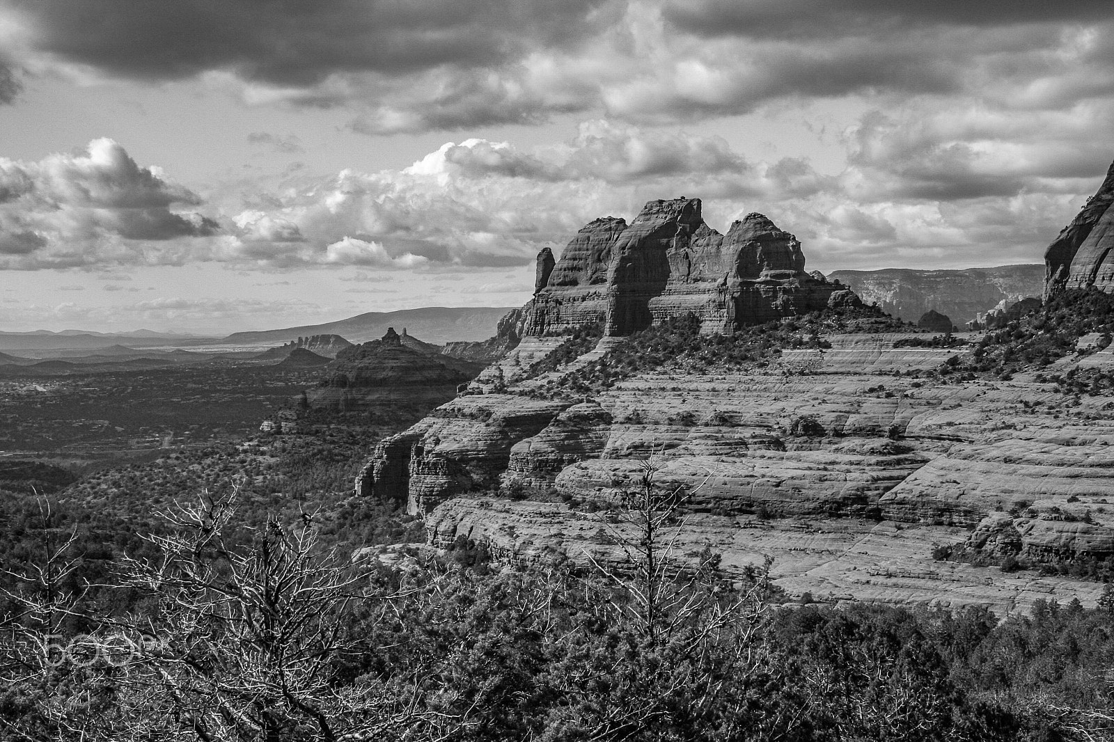 Canon EOS 400D (EOS Digital Rebel XTi / EOS Kiss Digital X) sample photo. Sedona in black and white photography