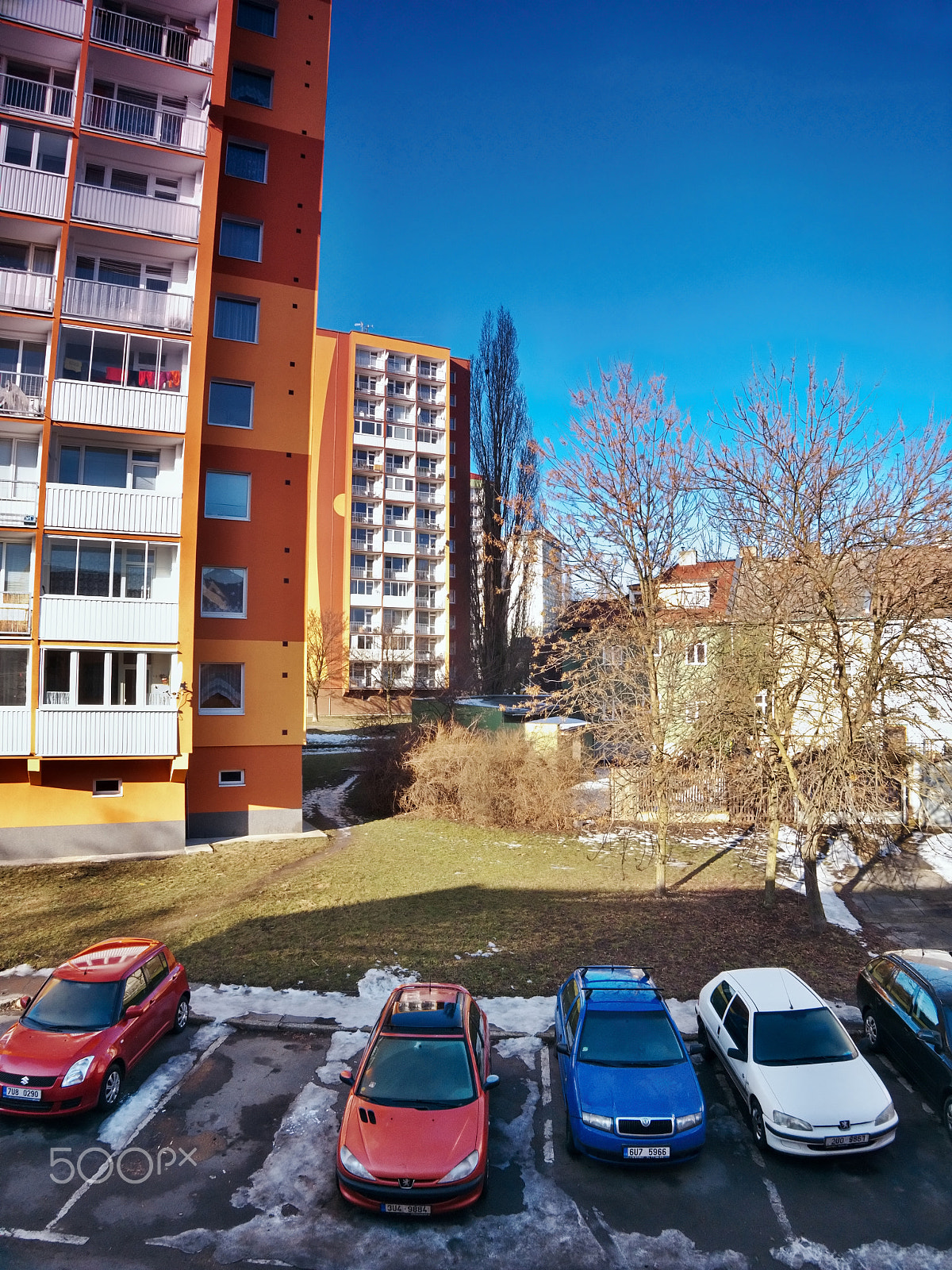 Nikon Coolpix P6000 sample photo. Chomutov, ustecky kraj, czech republic - february 19, 2017: morning photo of lidicka street in... photography