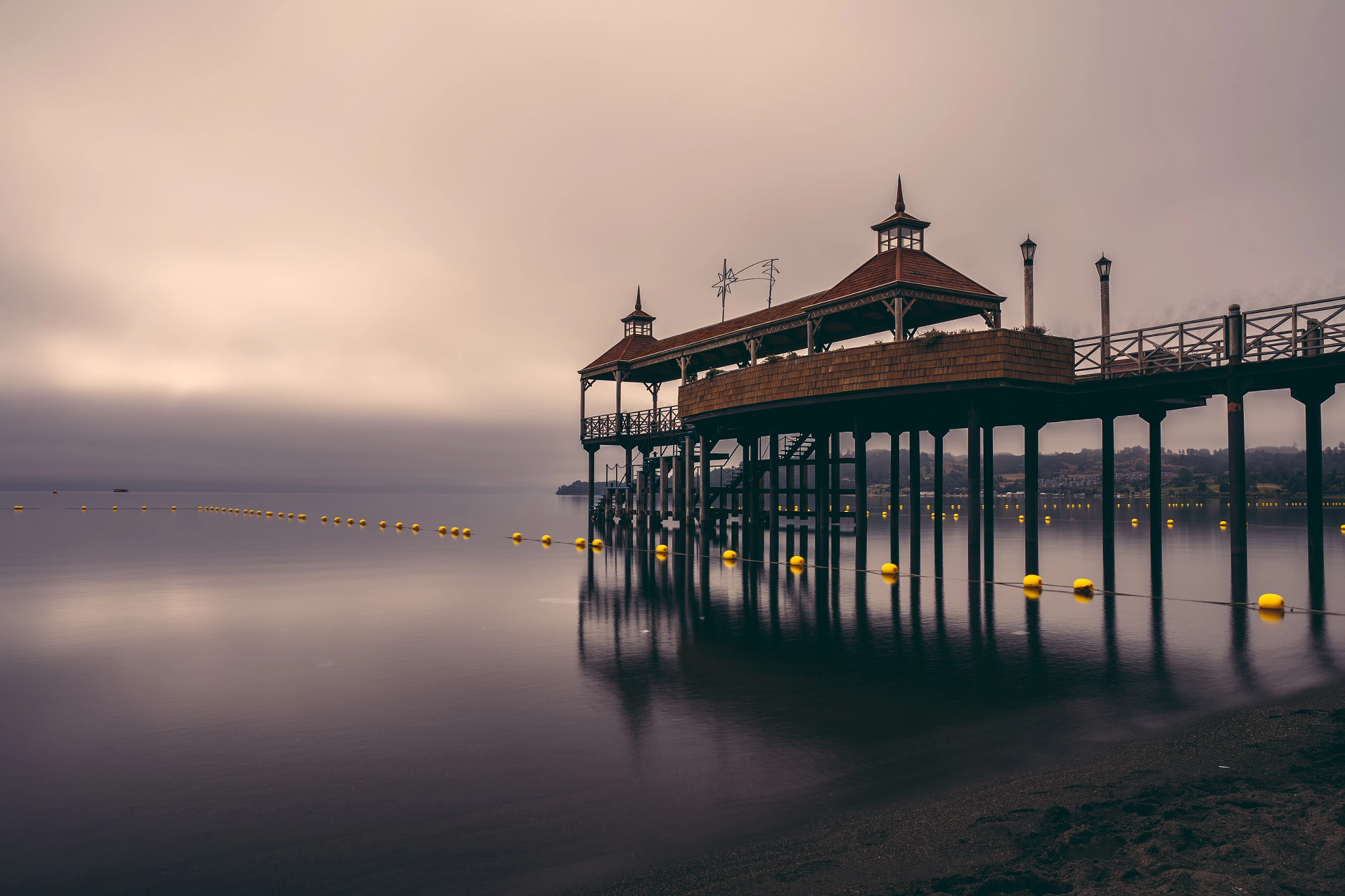 E 21mm F2.8 sample photo. Frutillar pier ii photography