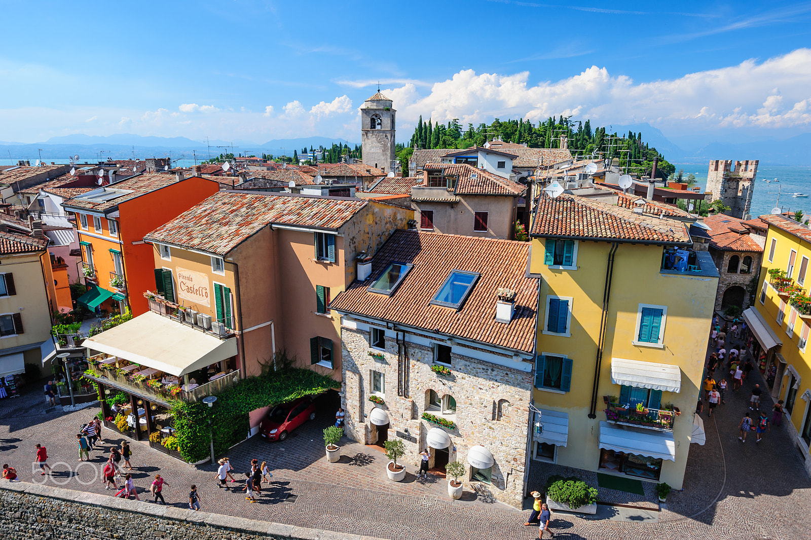 Nikon AF-S Nikkor 16-35mm F4G ED VR sample photo. View to the roofs of sirmione and from scaliger castle photography