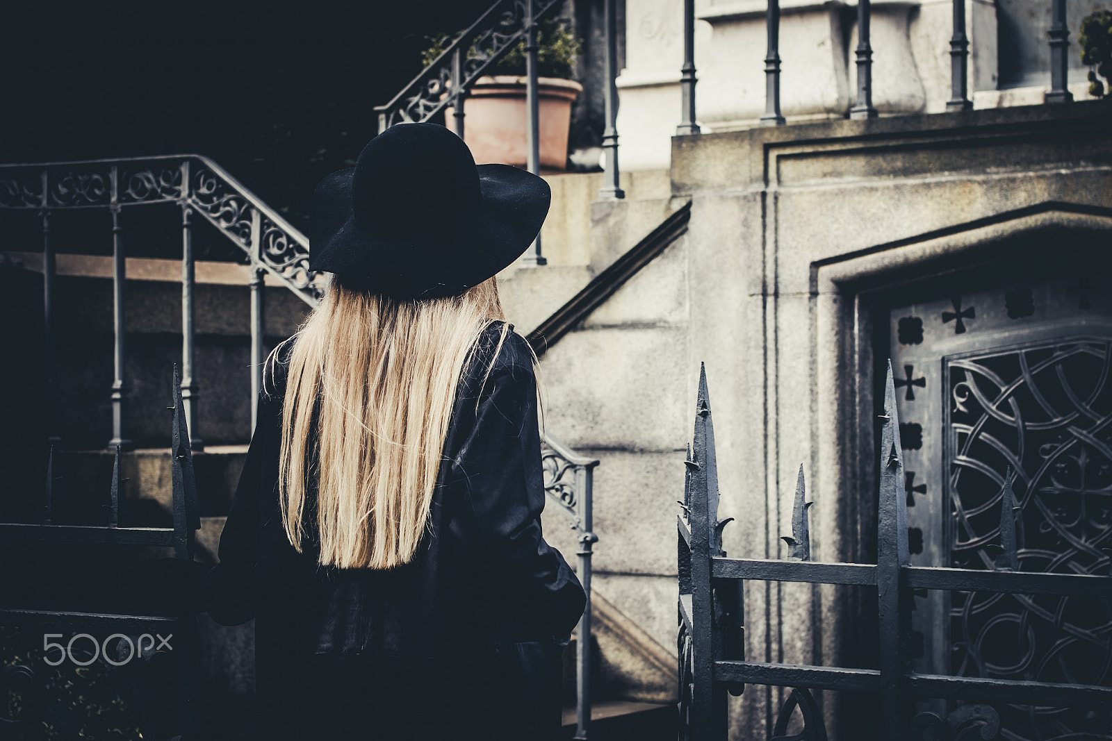 Sigma 50mm F1.4 EX DG HSM sample photo. Blond girl in black photography