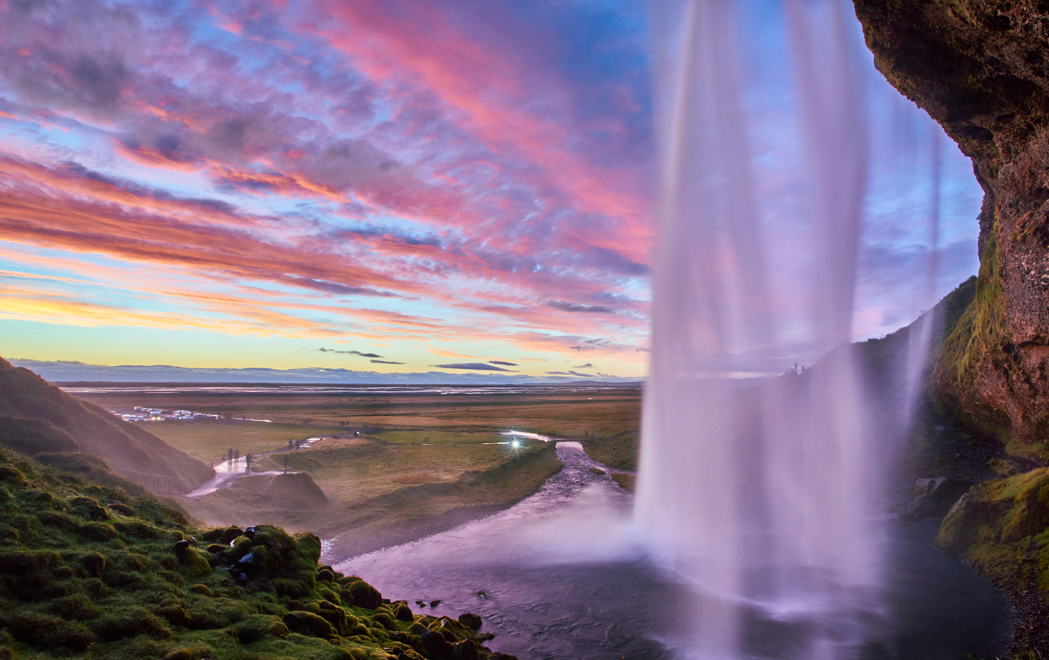 Sony a7R + 17-40mm F4 sample photo. Stunning sunset at seljalandsfoss photography