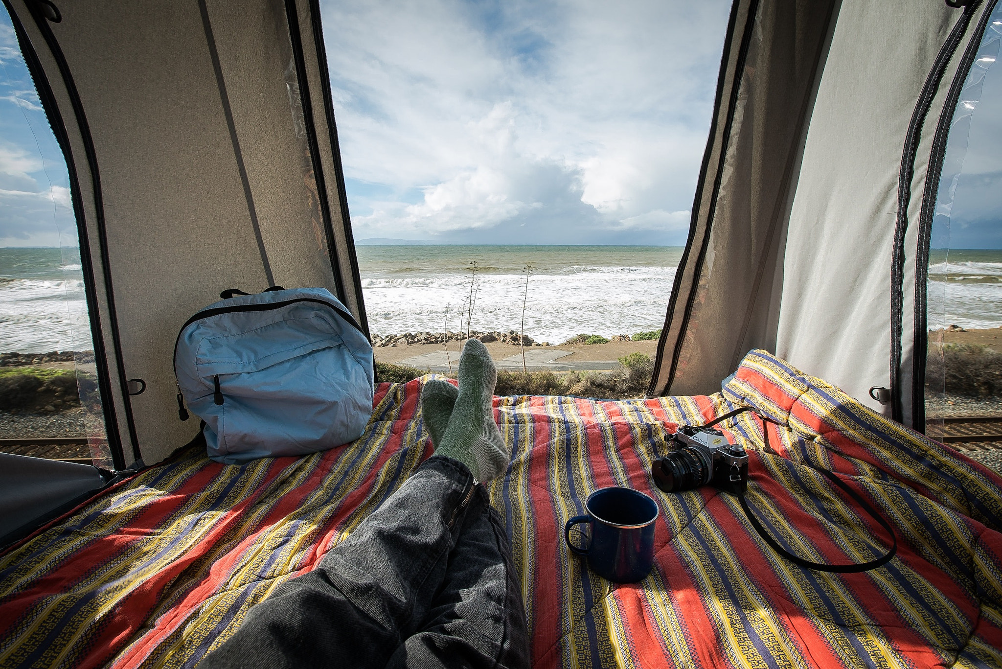 Sony a7R II + Canon EF 16-35mm F2.8L II USM sample photo. Roadtrip rest stop photography