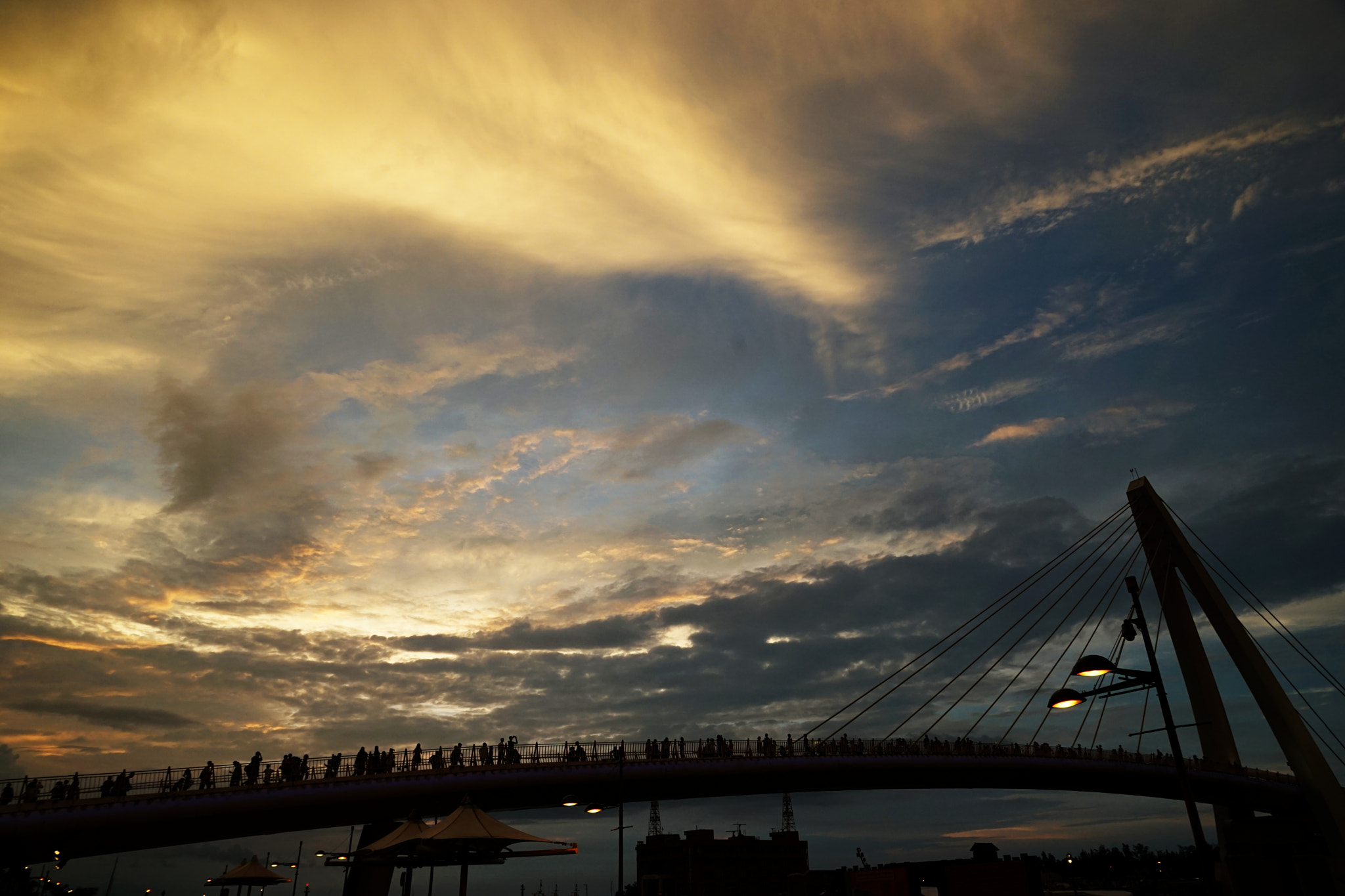 Sony a7 II + Sony FE 24-240mm F3.5-6.3 OSS sample photo. Sunset bridge photography