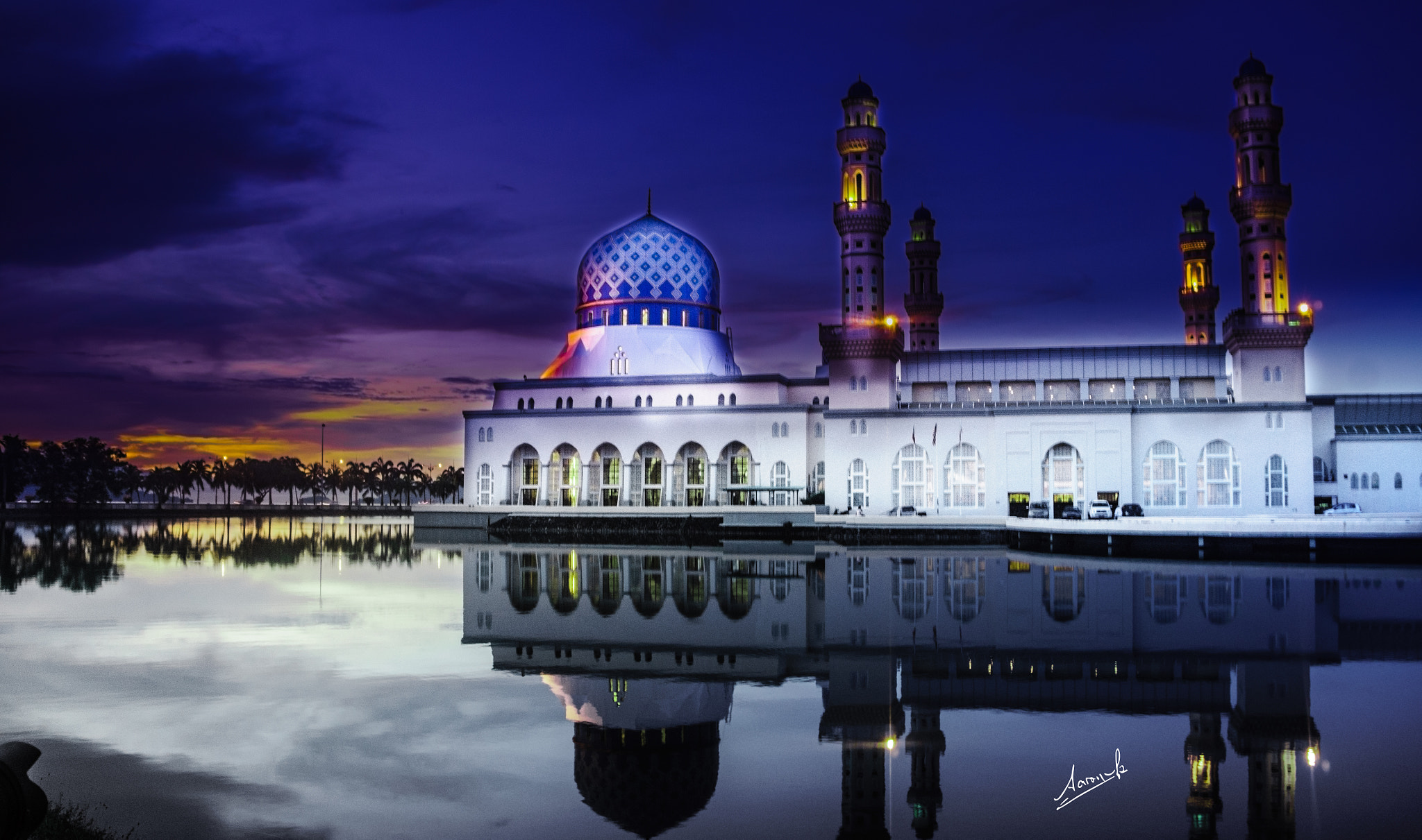 Sony Alpha NEX-6 sample photo. Mosque at kota kinabalu photography