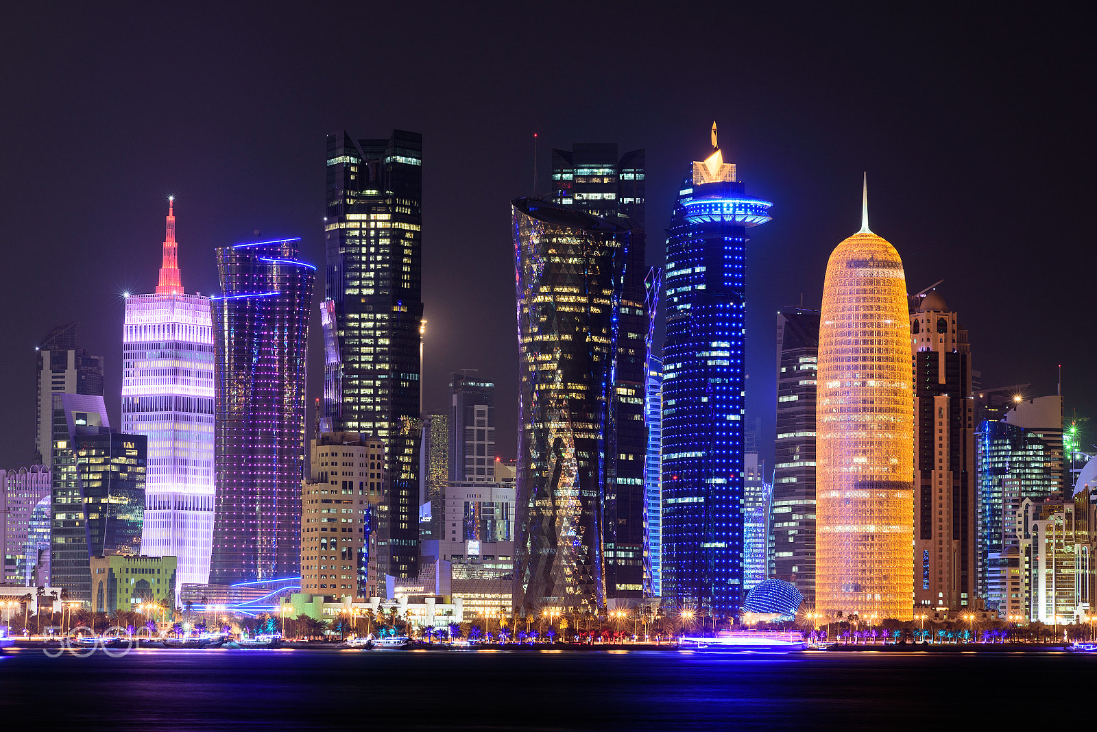 Sigma 70-300mm F4-5.6 APO DG Macro sample photo. Doha skyline photography